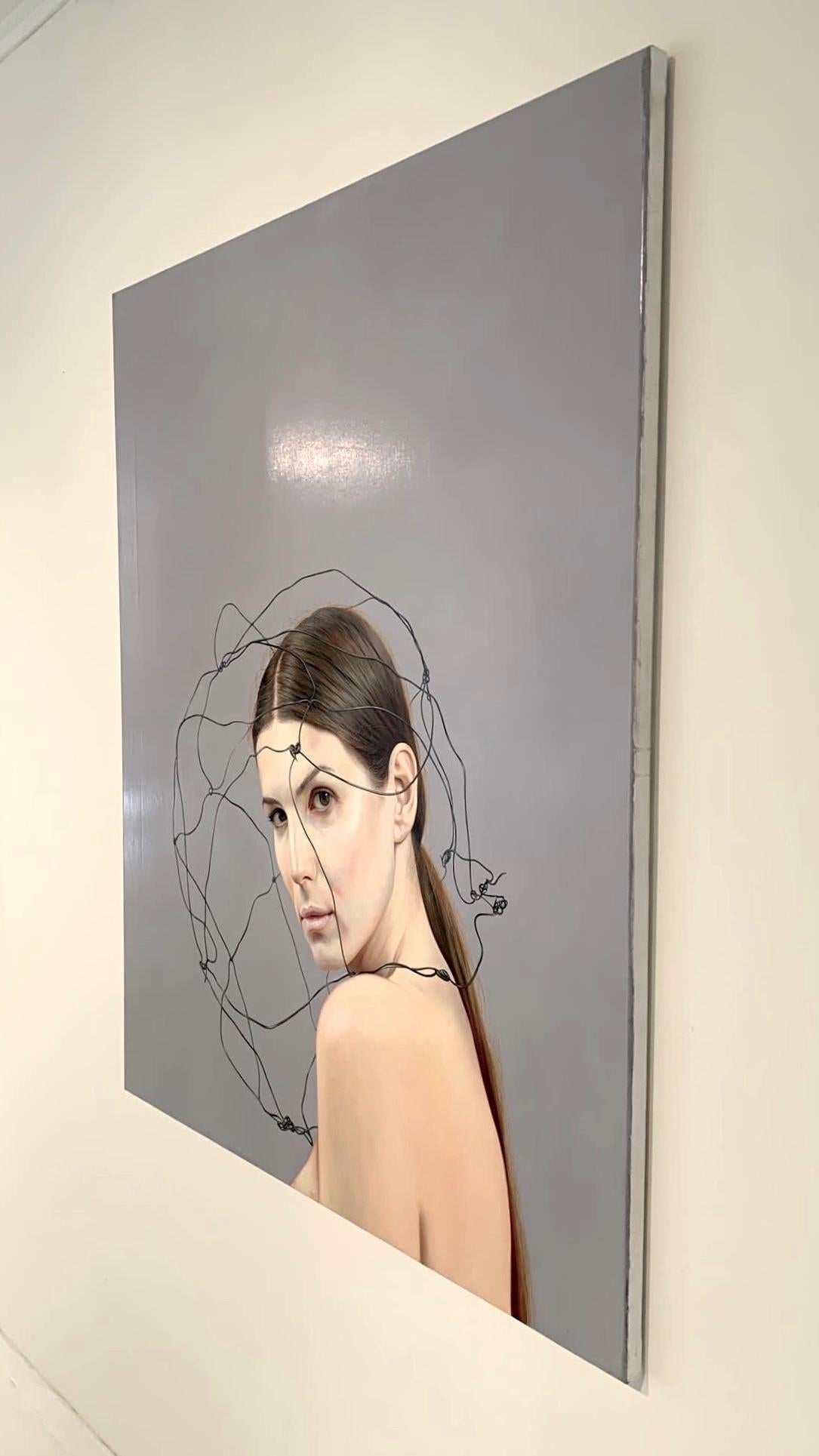 My Room - Photorealistic portrait painting by Mauro Maugliani For Sale 1