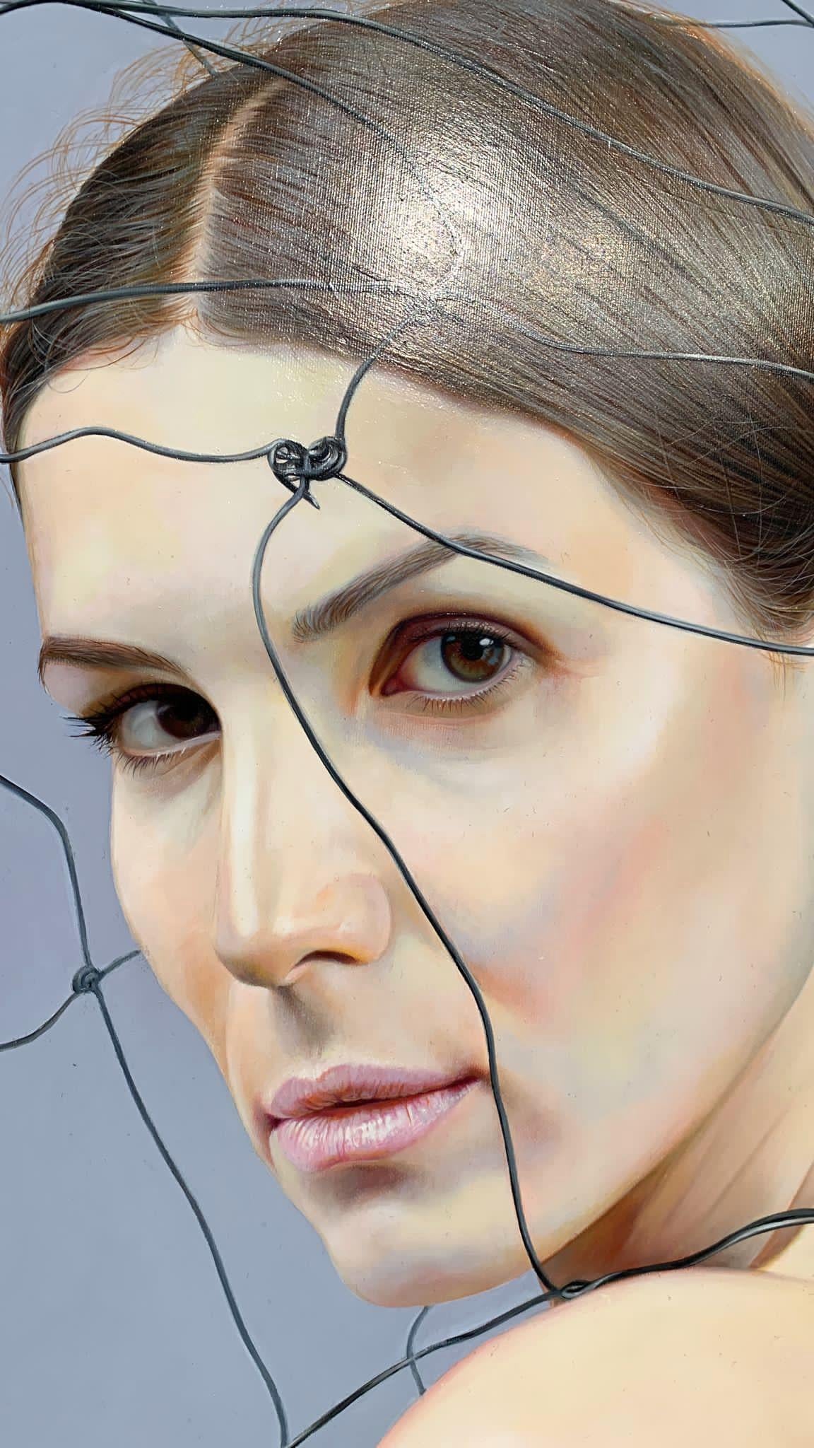 My Room - Photorealistic portrait painting by Mauro Maugliani For Sale 1