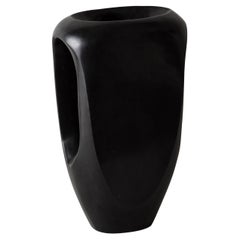 Mauro Mori Scudo Black Belgium Marble Vase (Ed. 8)