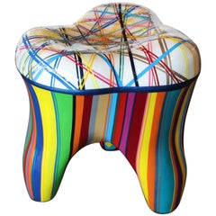 Tabouret ou sculpture en forme de dent décorée Mauro Oliveira