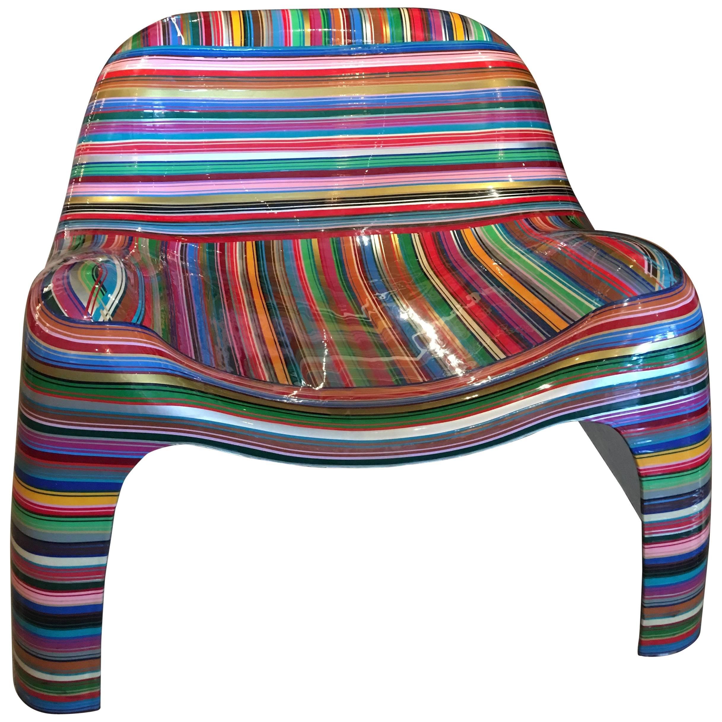 Mauro Oliveira "Hard Candy" Painted Chair For Sale