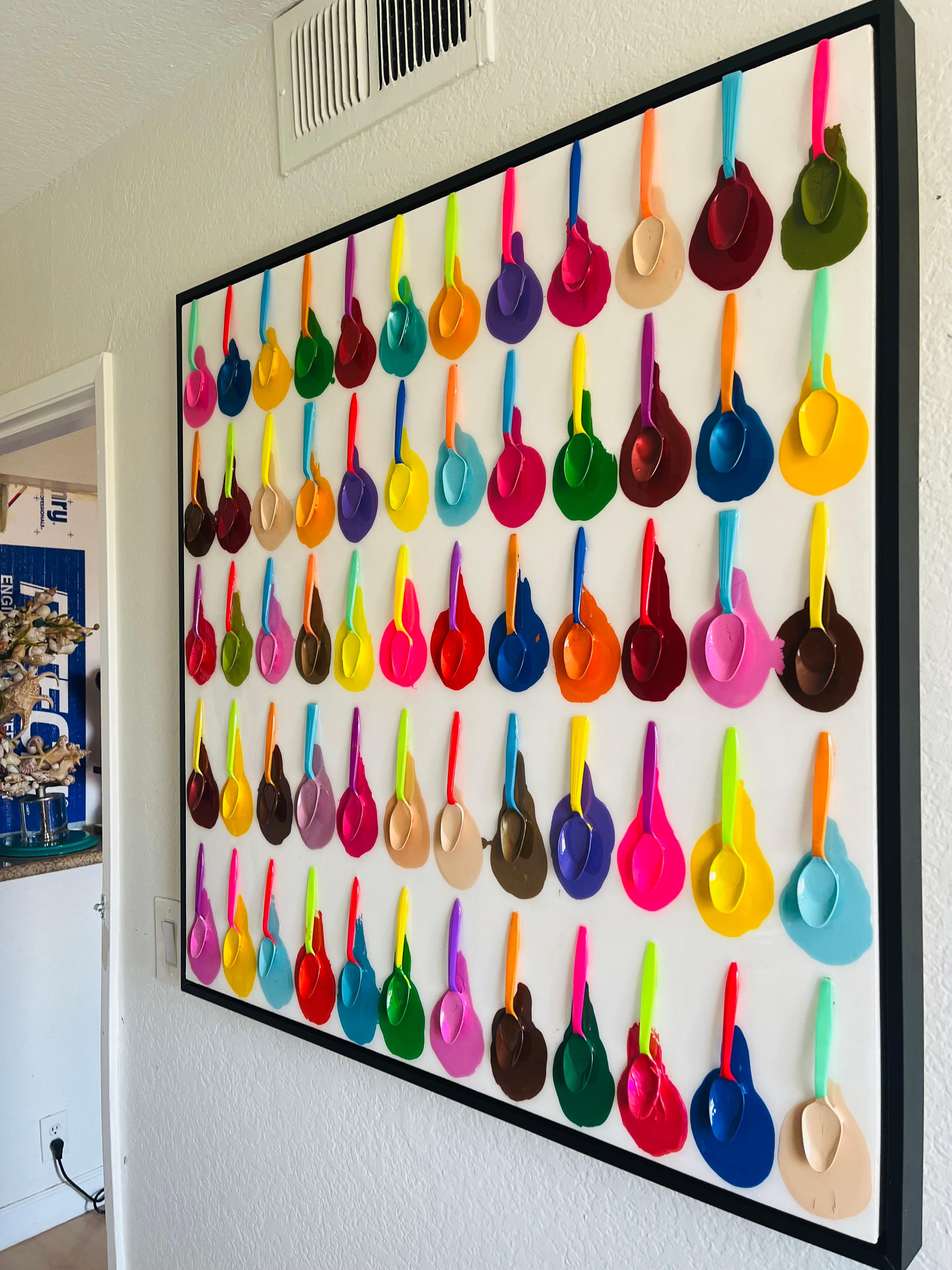 **FALL SUPER SALE TIL OCT. 13TH - TAKE ADVANTAGE OF IT**

***FREE shipping on this piece with FRAME INCLUDED.***

The ICE-CREAM FESTIVAL series was created by Oliveira and it became an instant hit. Art lovers love the simplicity and yet it is
