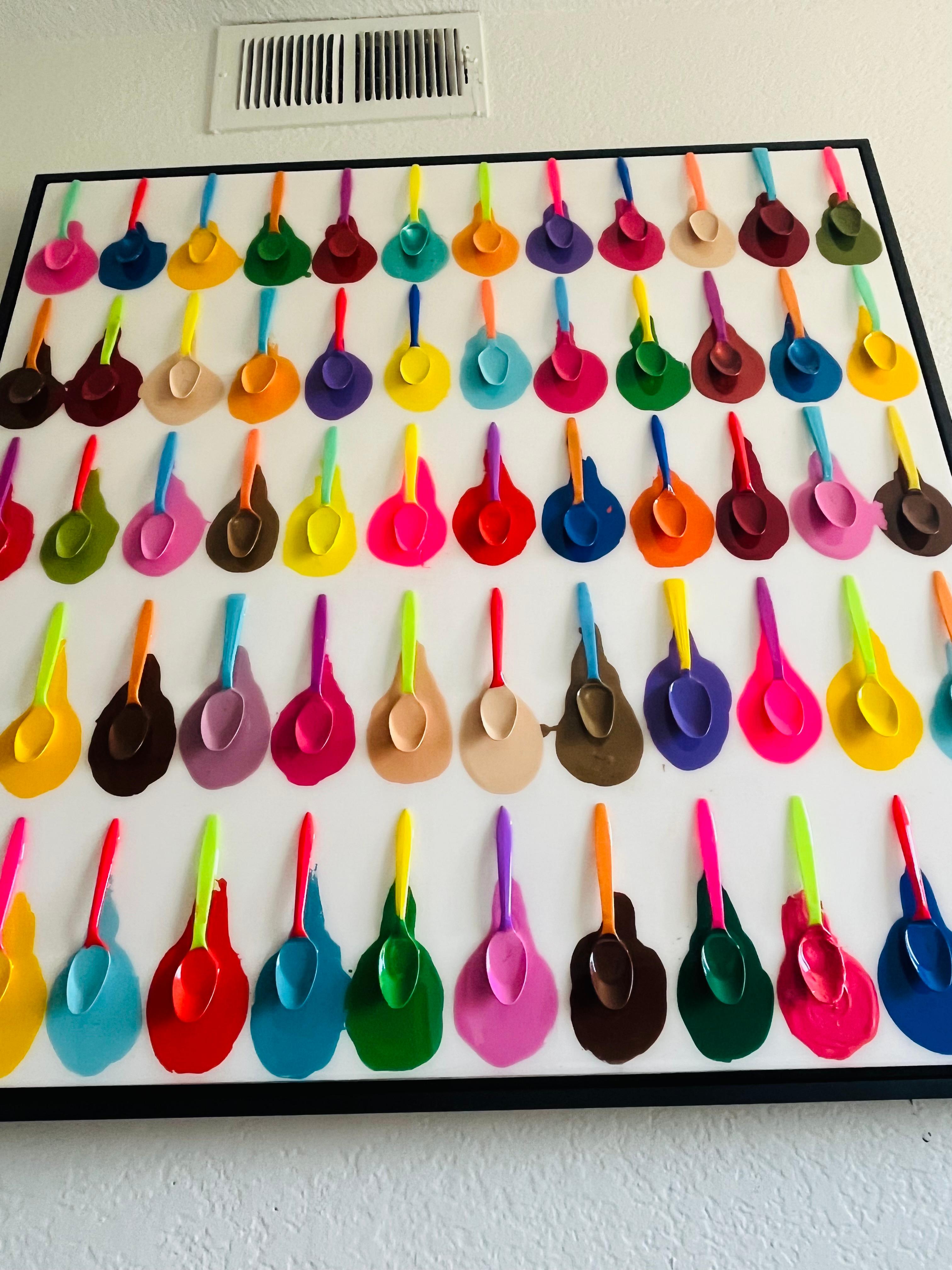 Beverly Hills Ice-Cream Festival - One Of A Kind 3D Mixed Media Masterpiece. For Sale 6