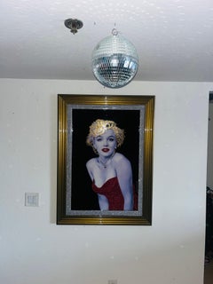 Mixed Media Artwork 'Disco Marilyn', Pop Art, Framed