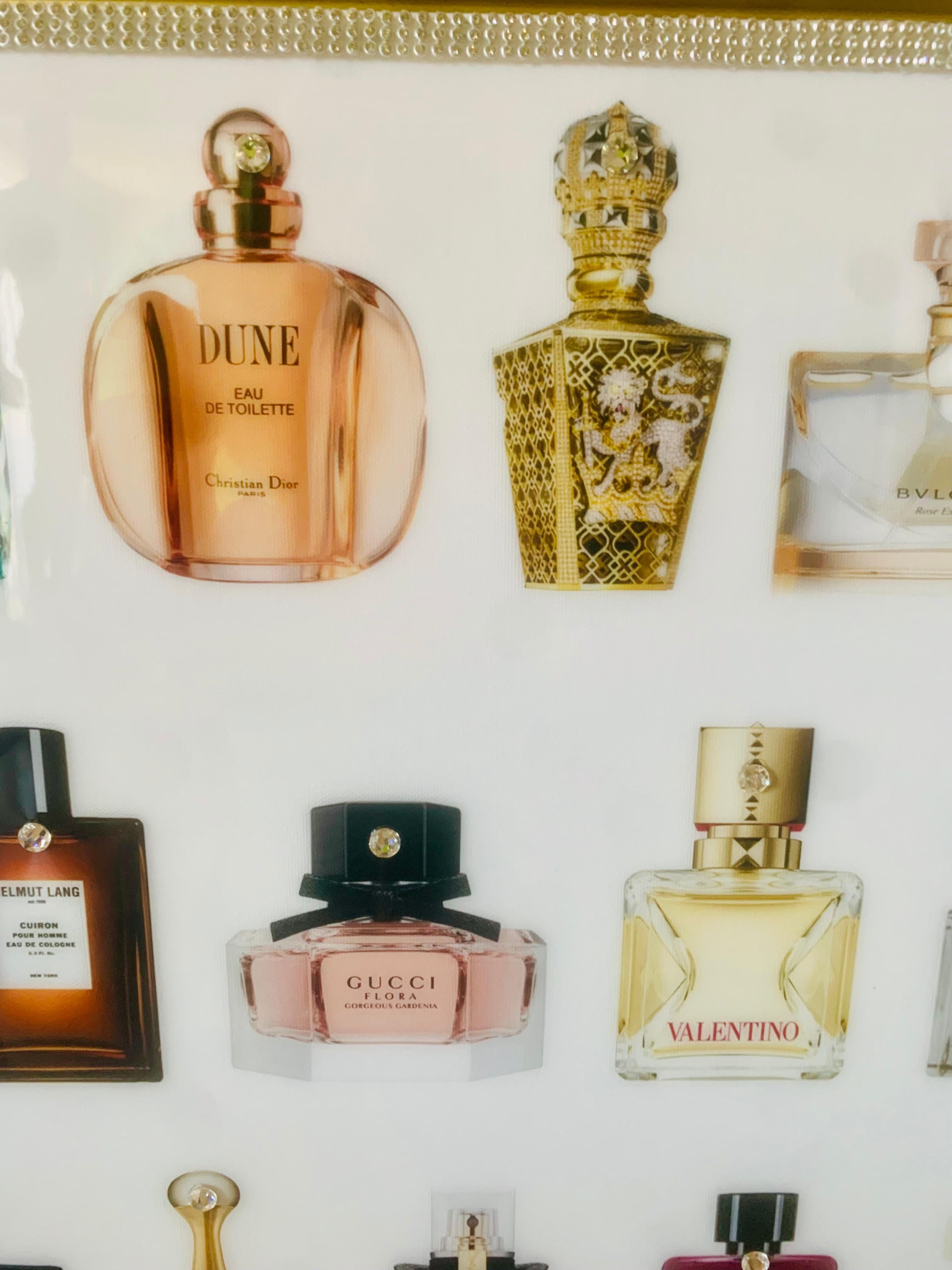 FILTHY RICH - White: Perfumes & White 'Diamonds' (Framed Mixed Media Art Series) 1