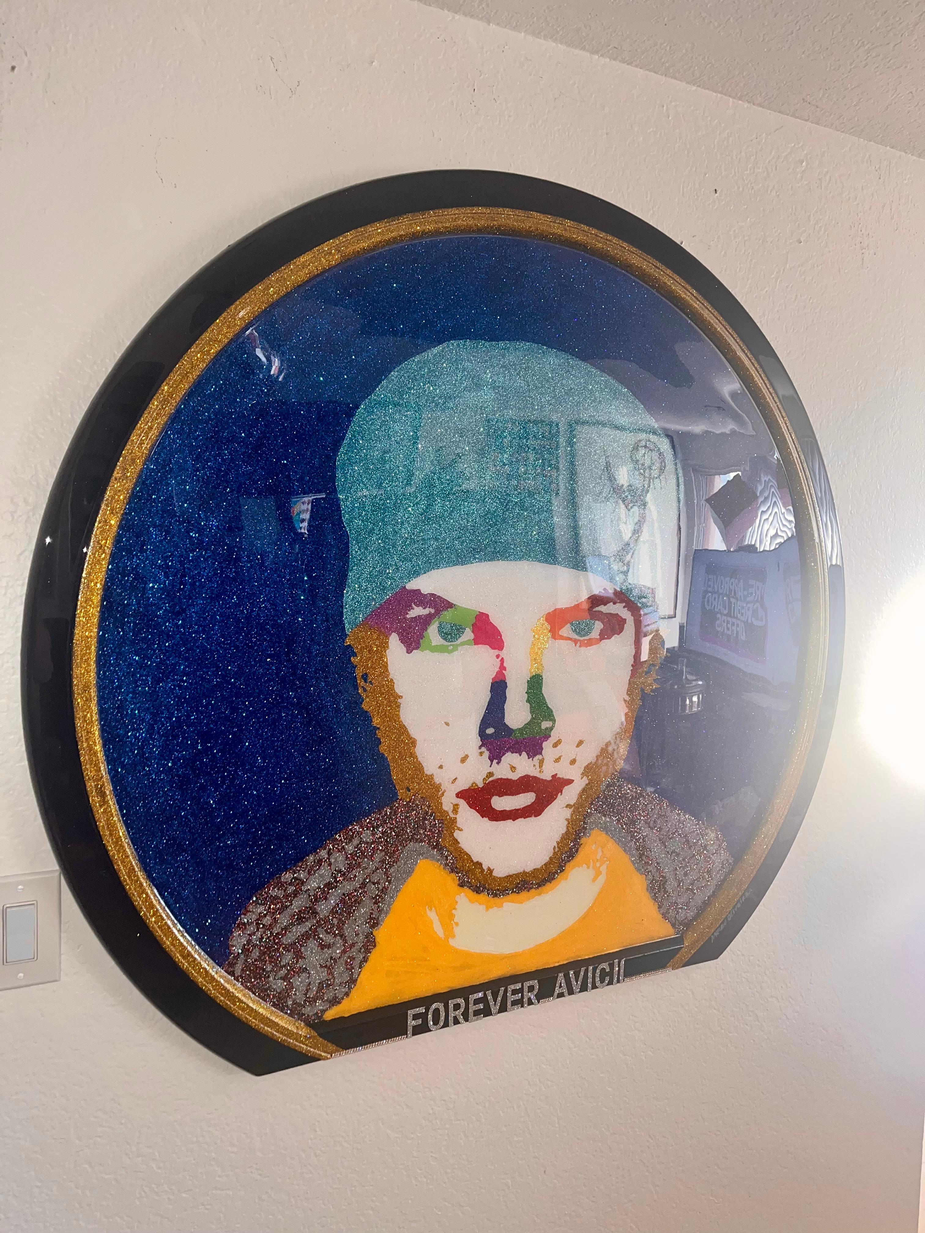 FOREVER AVICII (Original And One Of A Kind Mixed Media Art Masterpiece) For Sale 9