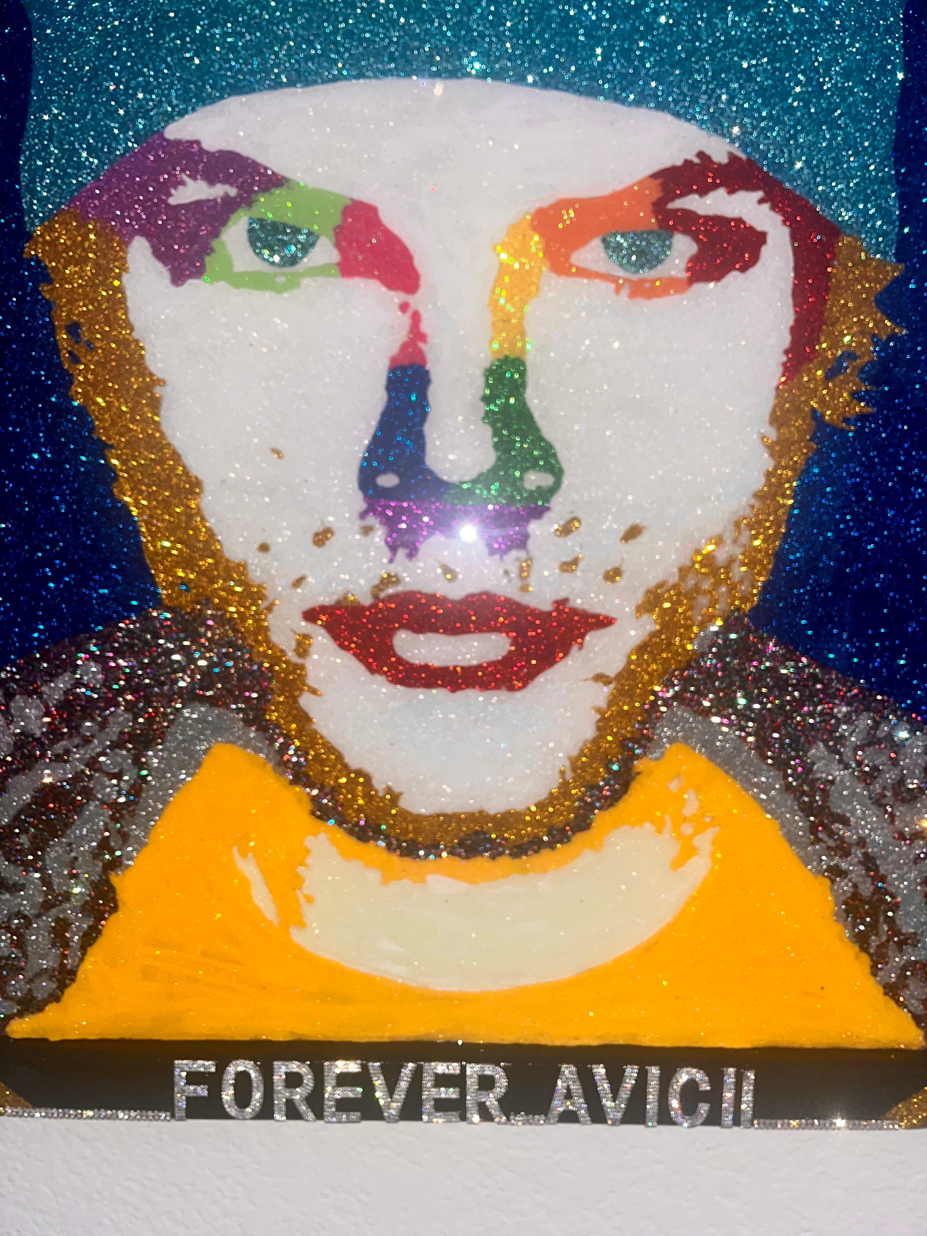 FOREVER AVICII (Obra maestra original y única de arte en técnica mixta) en venta 13