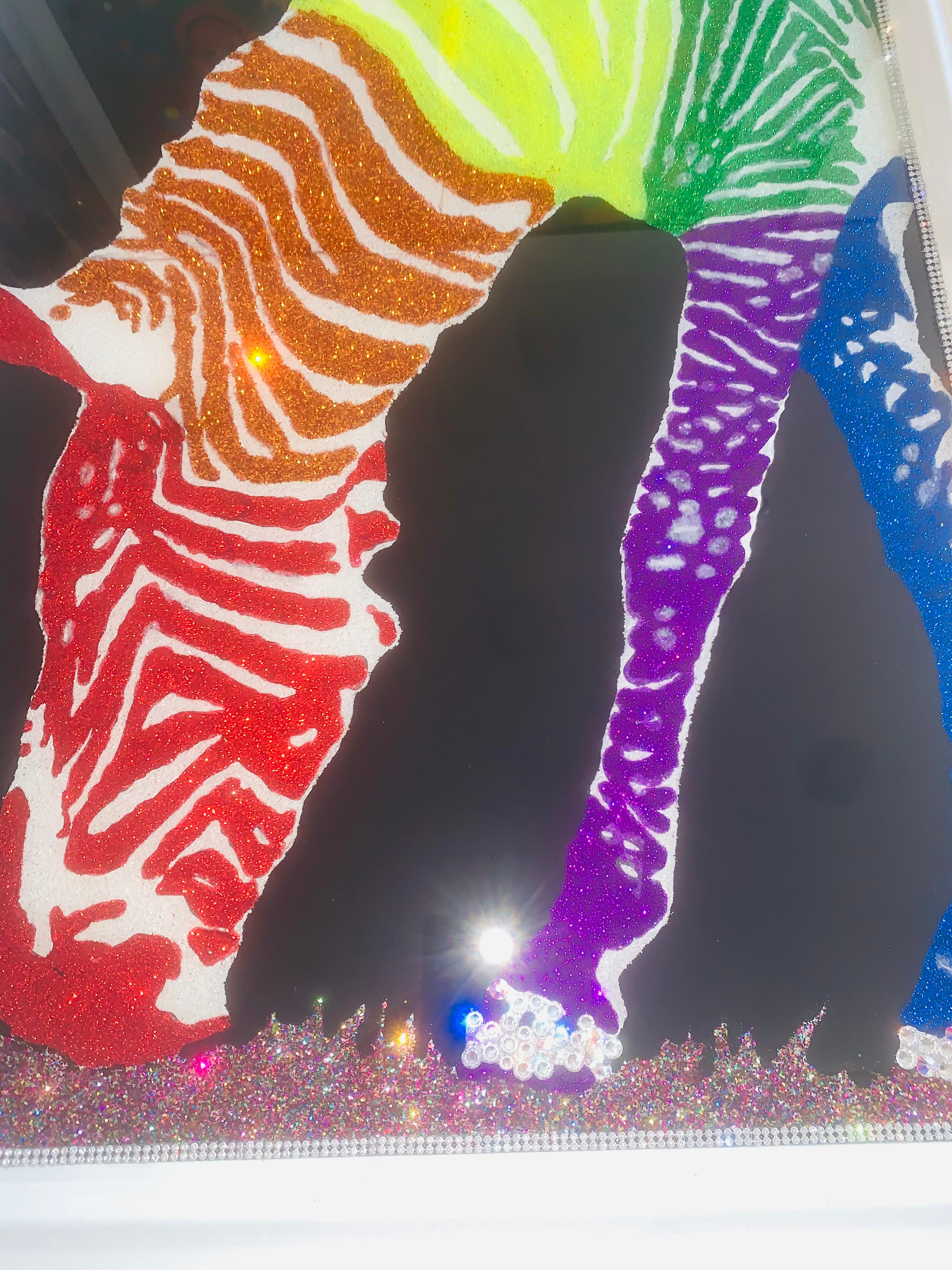 Colorful Happy Pride Month II (œuvre d'art originale en techniques mixtes) en vente 4