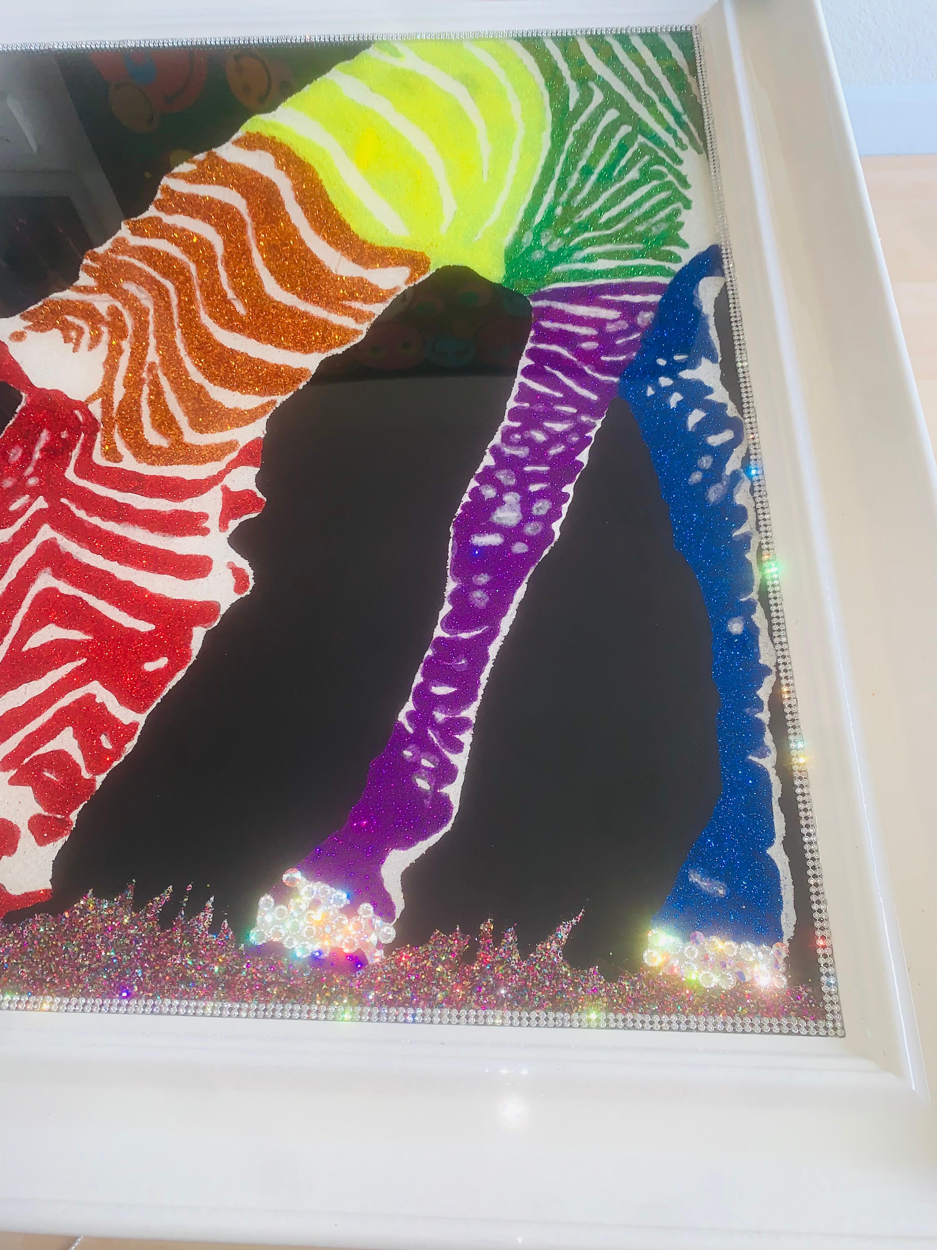 Colorful Happy Pride Month II (œuvre d'art originale en techniques mixtes) en vente 6