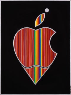 I LOVE APPLE I (Originales und einzigartiges Mixed Media-Kunstwerk)