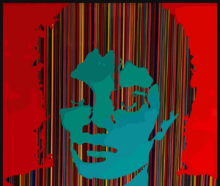King of Pop II (Original MixedMedia Framed ArtWork) For Sale 4