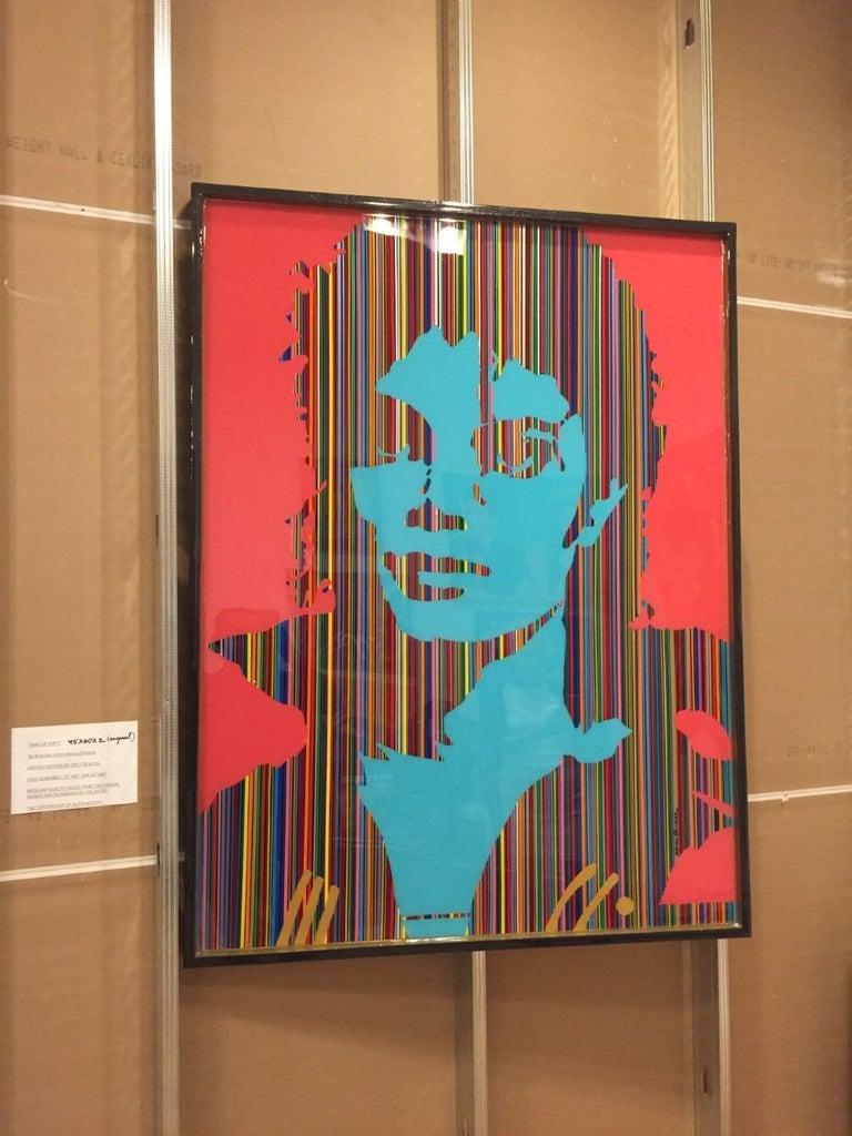King of Pop II (Original MixedMedia Framed ArtWork) For Sale 1