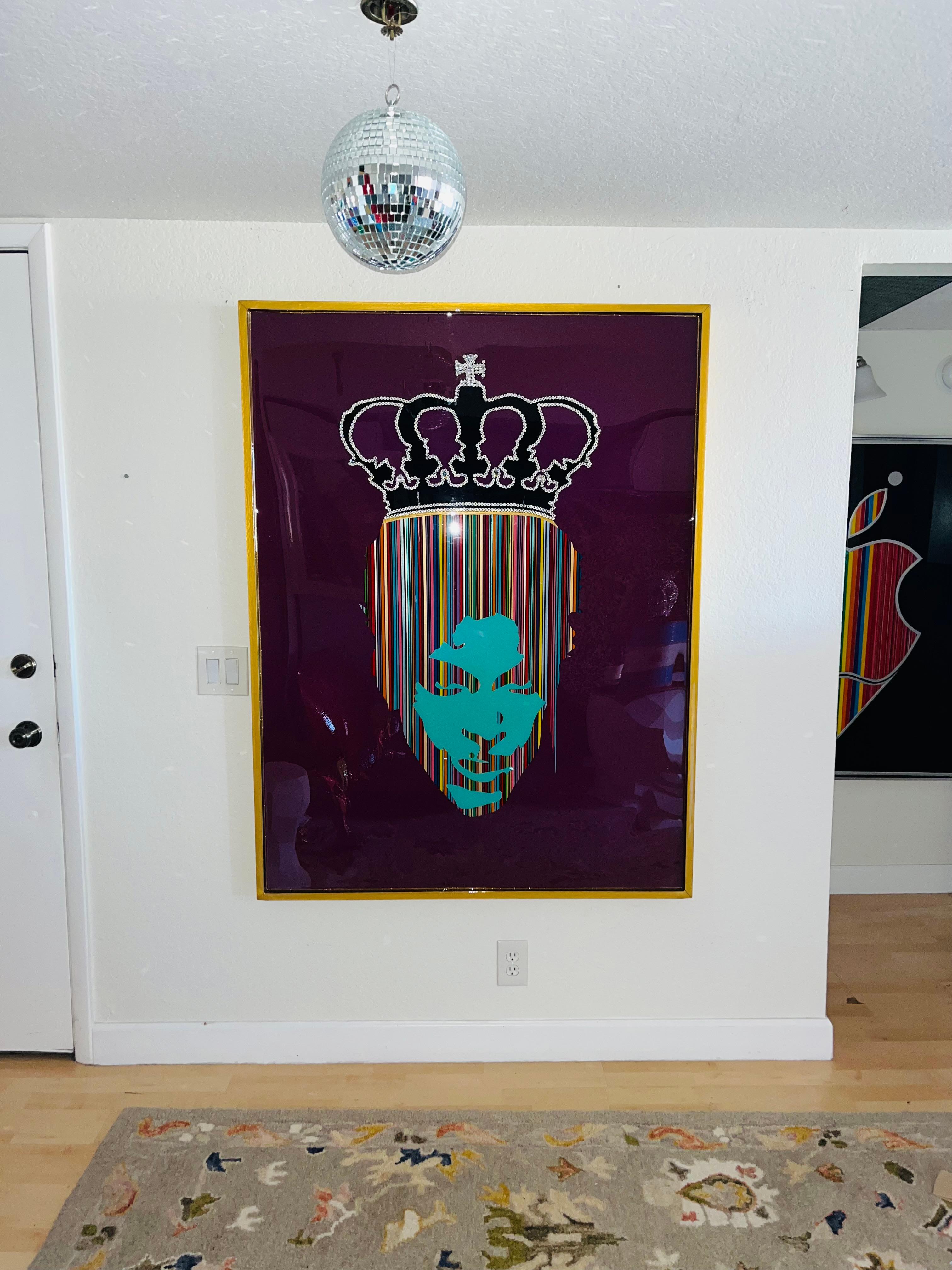 King Prince II (Orignal MixedMedia Framed Artwork) - Modern Mixed Media Art by Mauro Oliveira