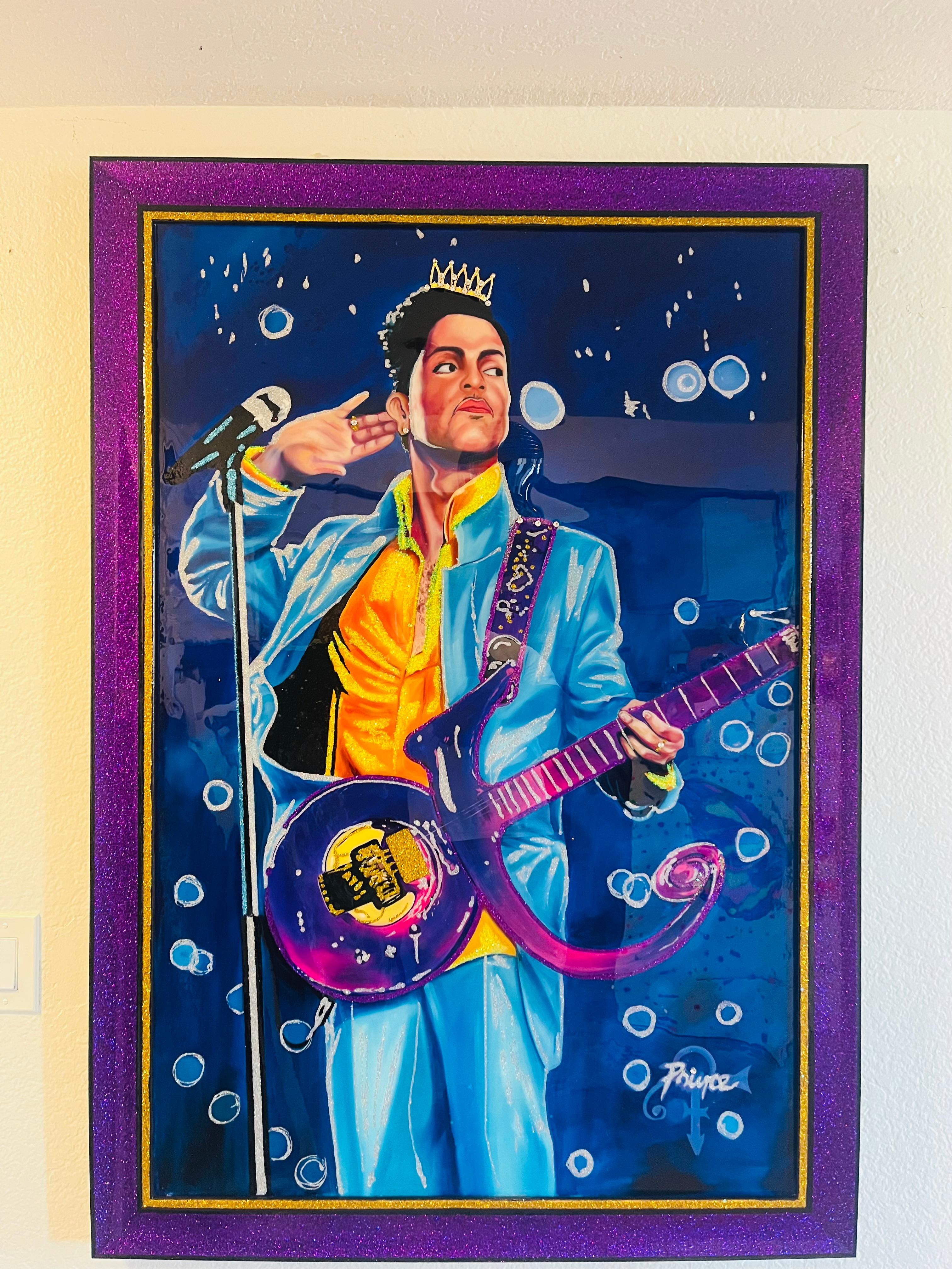 KING PRINCE OF POP (Original and Framed One Of  A Kind Masterpiece) For Sale 6
