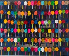 Kyiv Ice-Cream Festival II, Original Mixed Media, Signed, 48x60 Inches