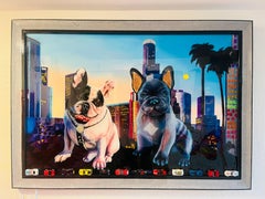 LA Gangstars - Obra de arte original enmarcada en técnica mixta.