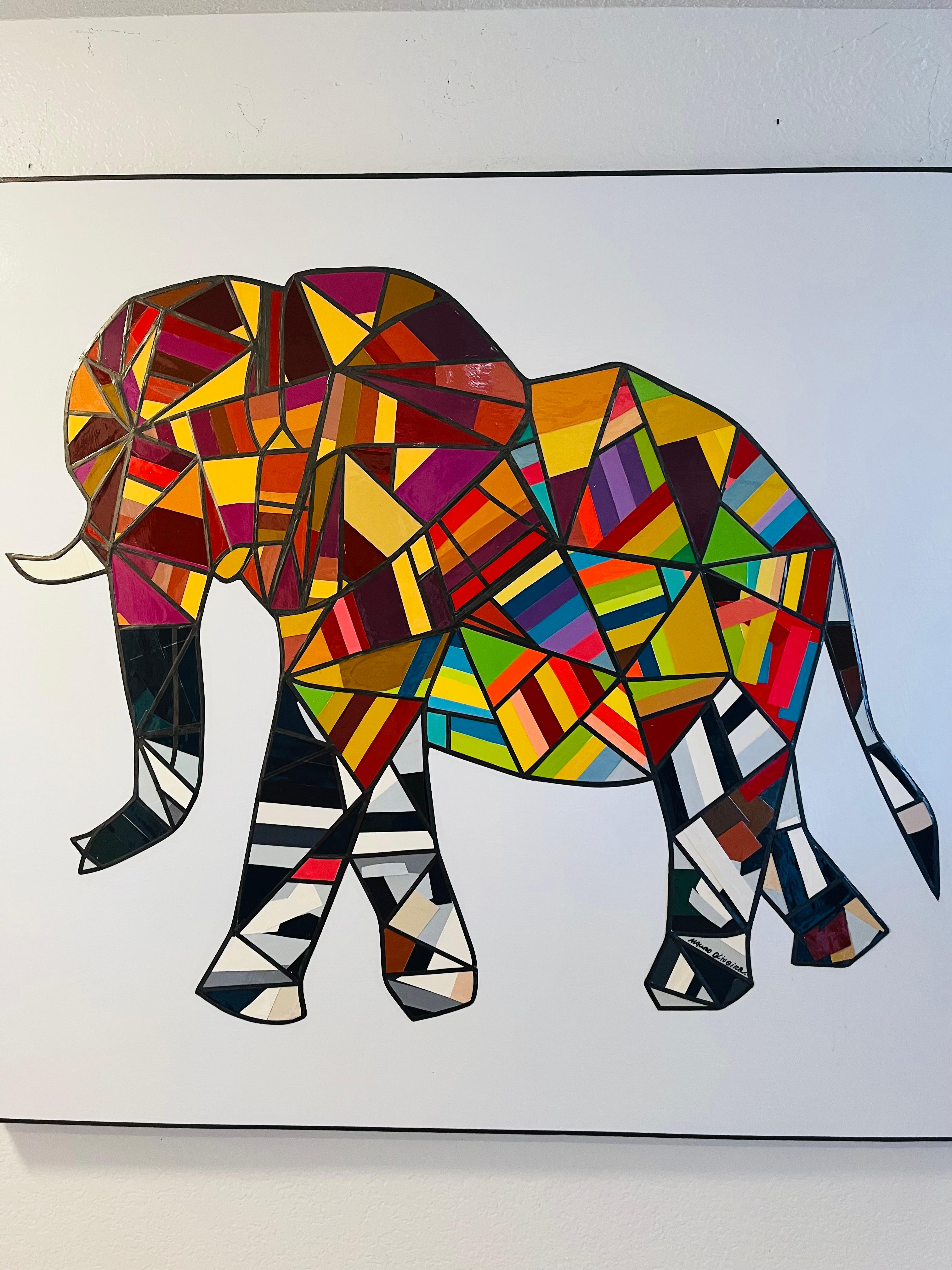 Lucky Elephant (Original Collage Artwork) 6