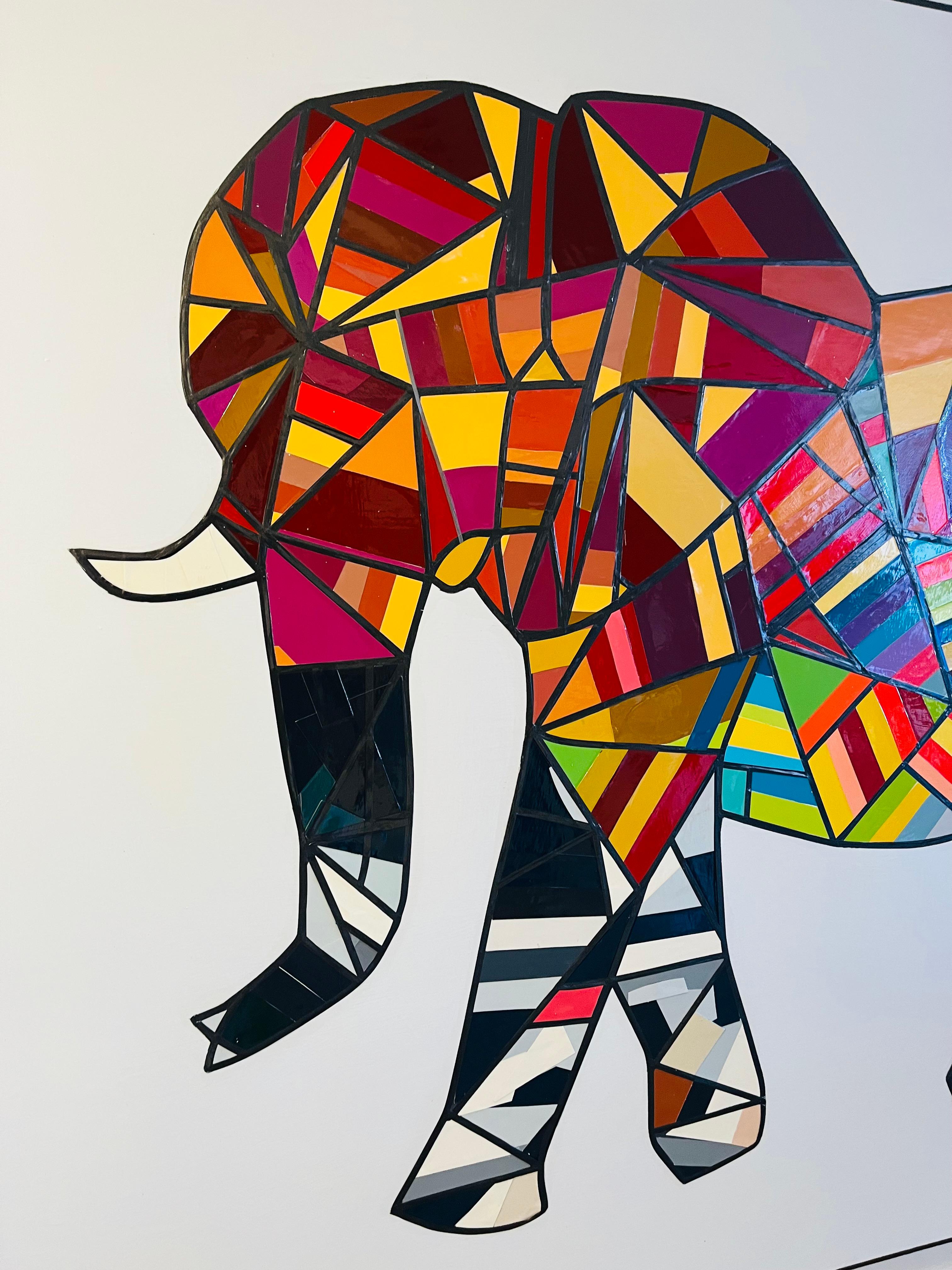 Lucky Elephant (Original Collage Artwork) 8