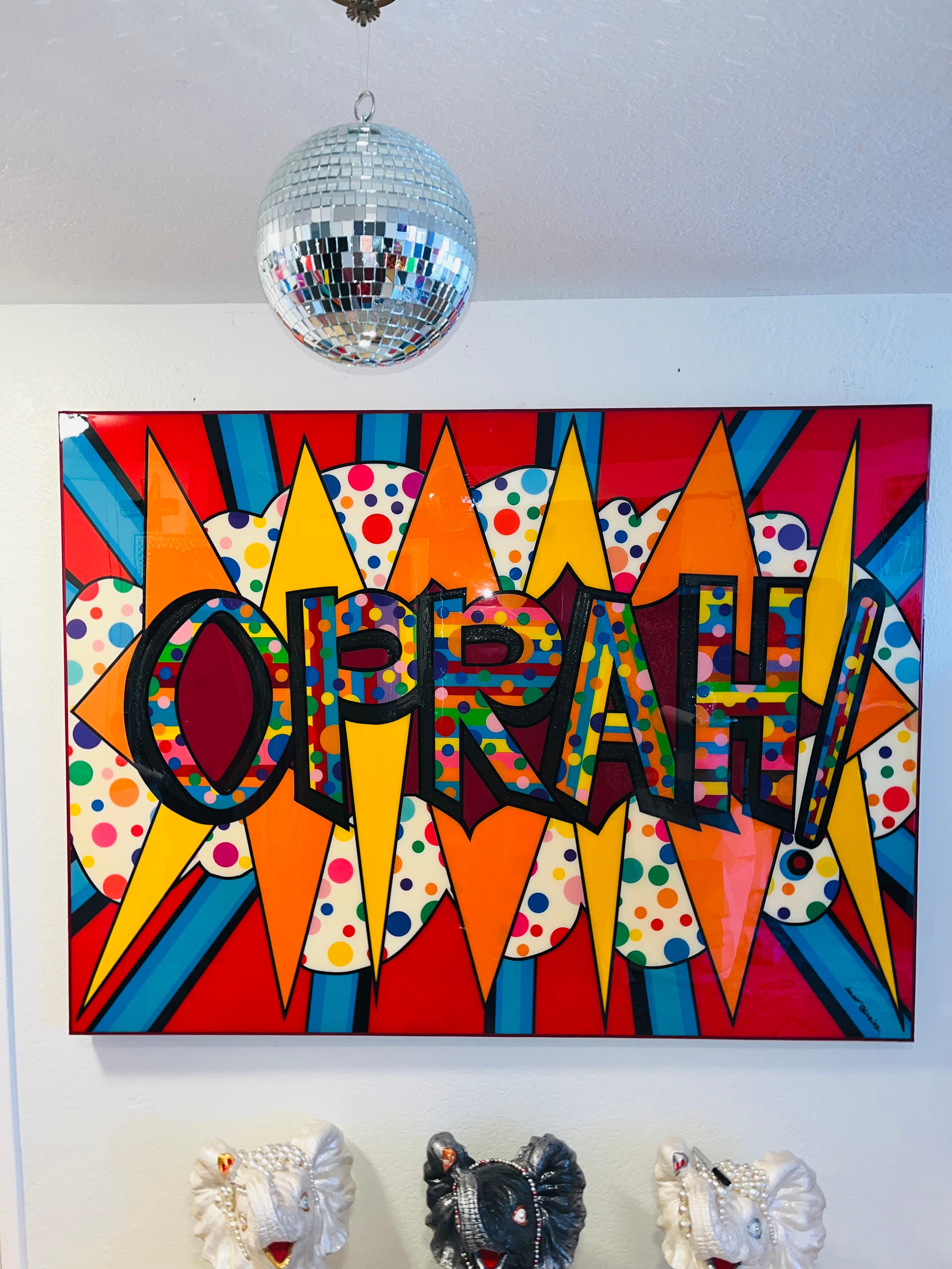 Oprah ! Une véritable icône de la pop (œuvre d'art originale en médias mixtes) en vente 1