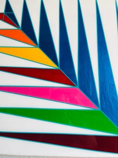 RAINBOW ERROW (opera d'arte originale a tecnica mista su pannello di Wood)".