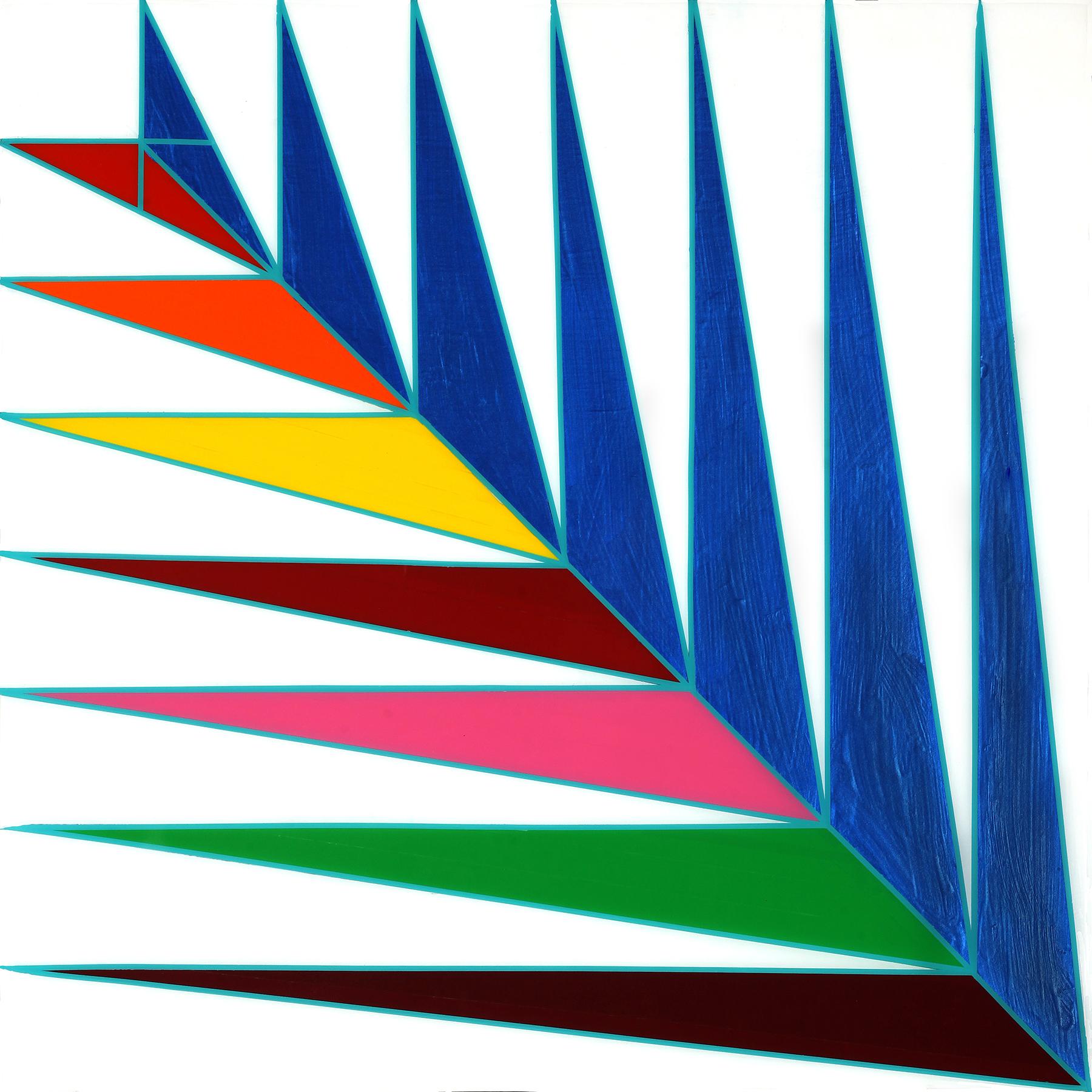 RAINBOW ERROW (Obra de arte original en técnica mixta sobre panel de madera"
