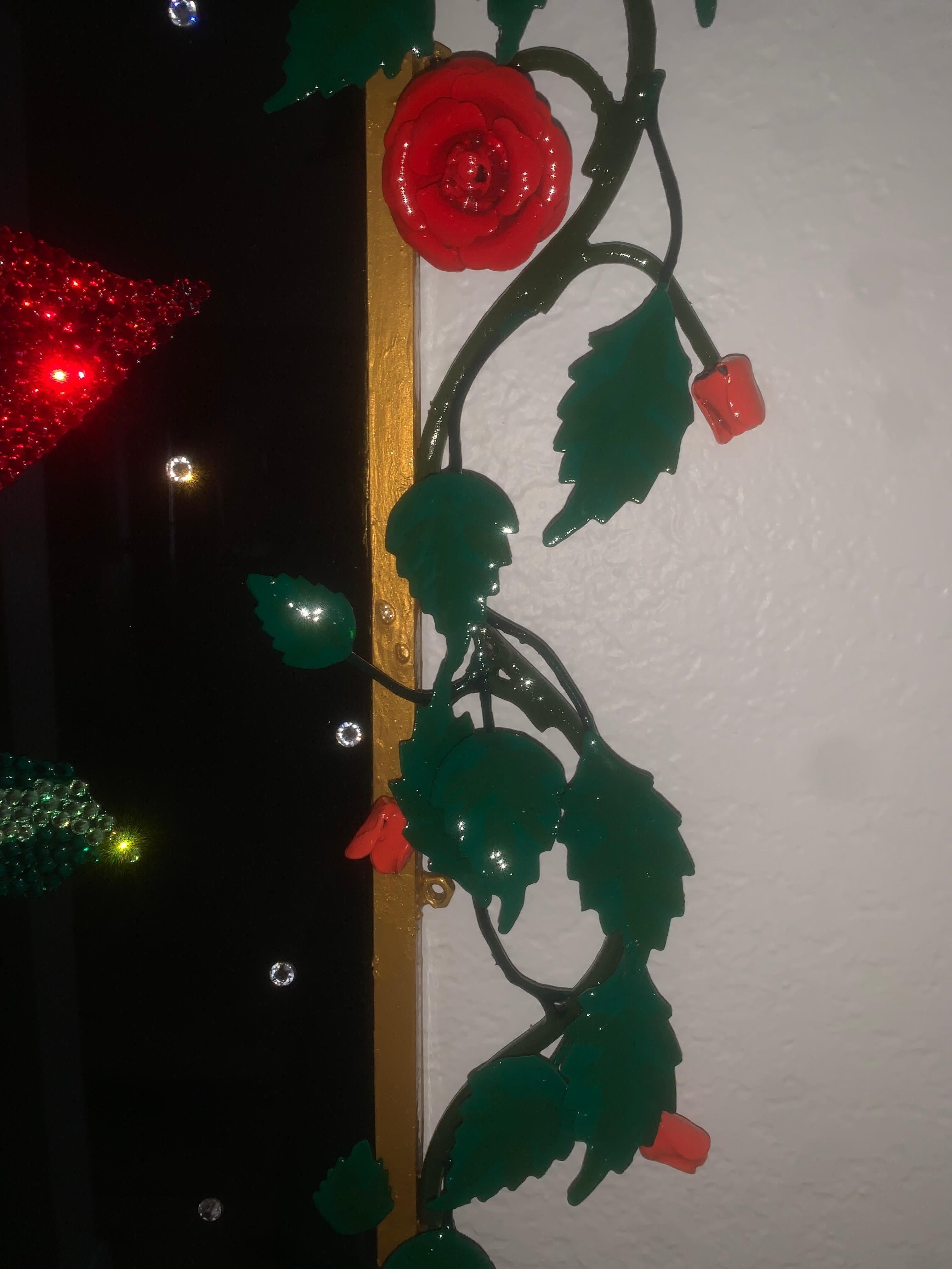 LA ROSA DEL AMOR ETERNO (Obra de arte original y única en su género en técnica mixta) en venta 12