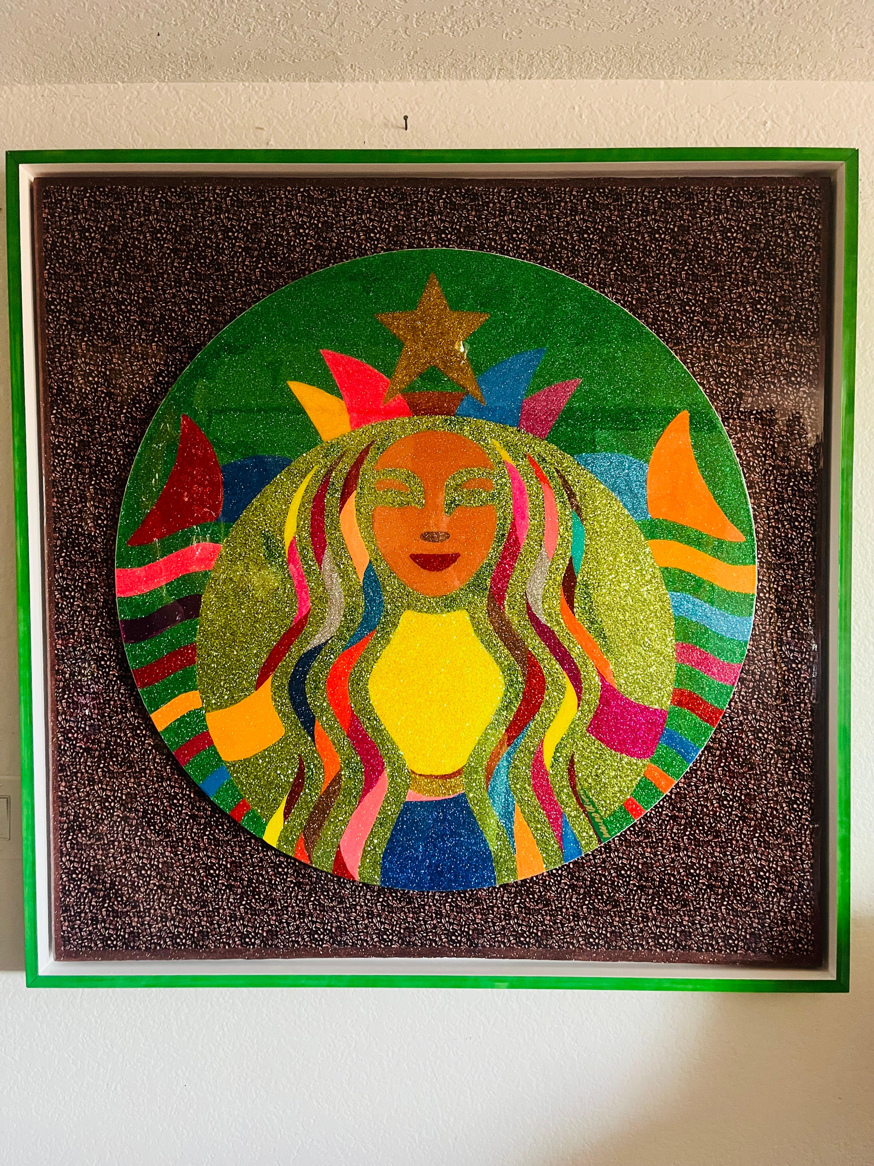 THE STARBUCKS SIREN (The Starbucks One Of A Kind Siren Original Masterpiece) - Pop Art Art by Mauro Oliveira