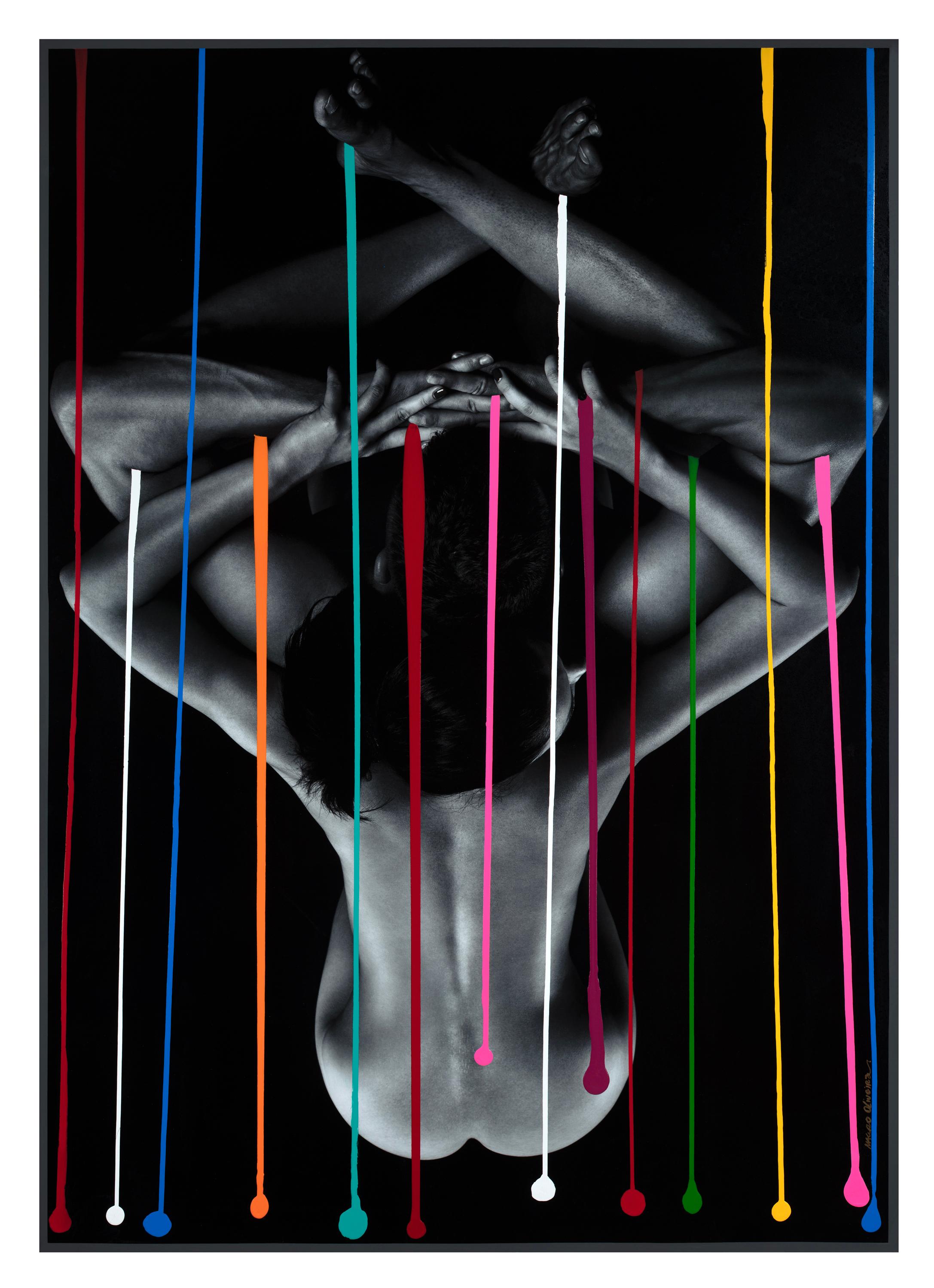 Mauro Oliveira Nude Print - Colorful Love Liaisons  - Limited Edition Of Only 30 Prints On Canvas