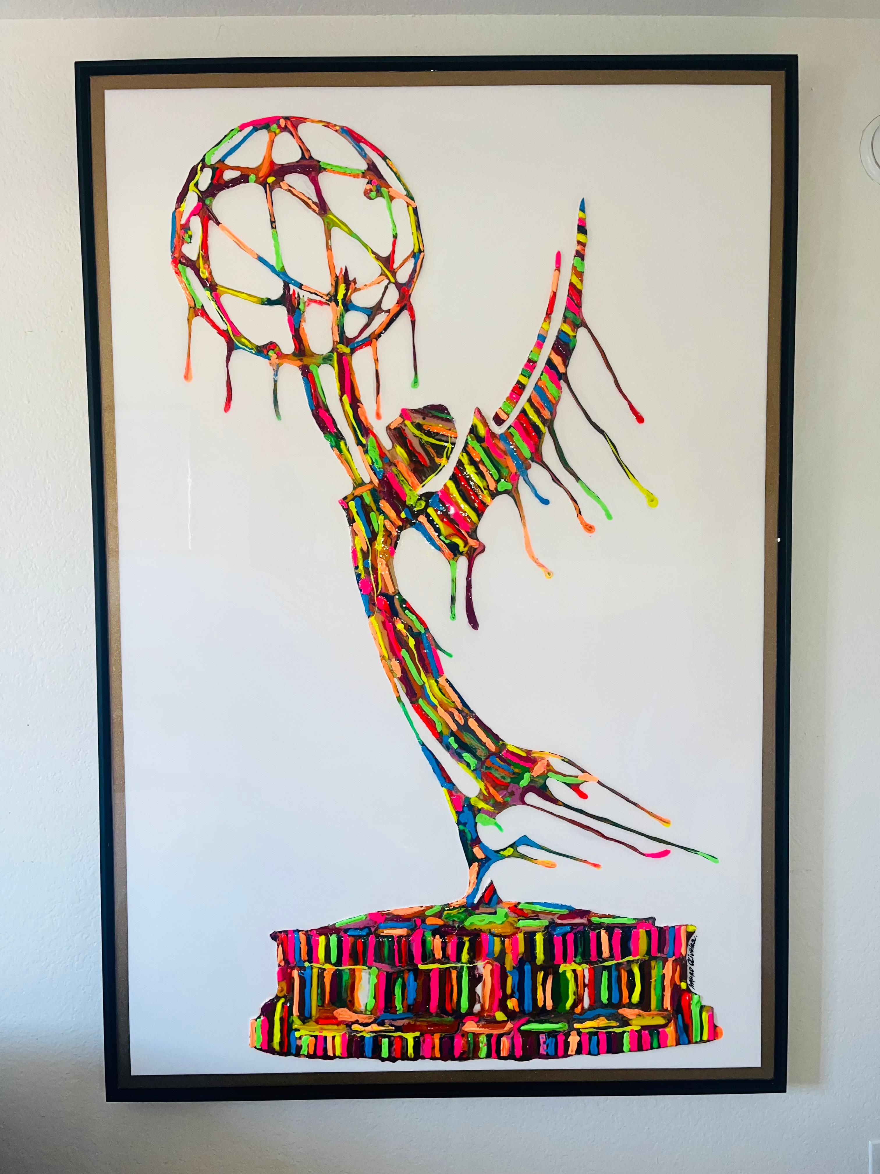 Melted Emmy III (Original Framed Mixed Media Artwork) 2