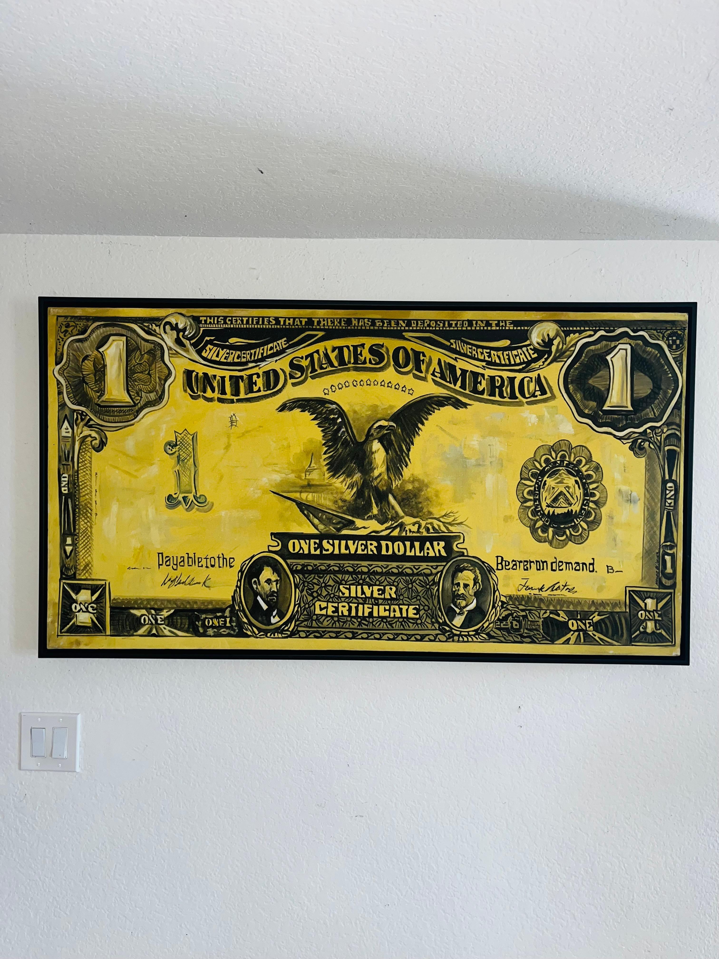 Money Talks I (Original Contemporary and one of a kind Masterpiece) For Sale 8