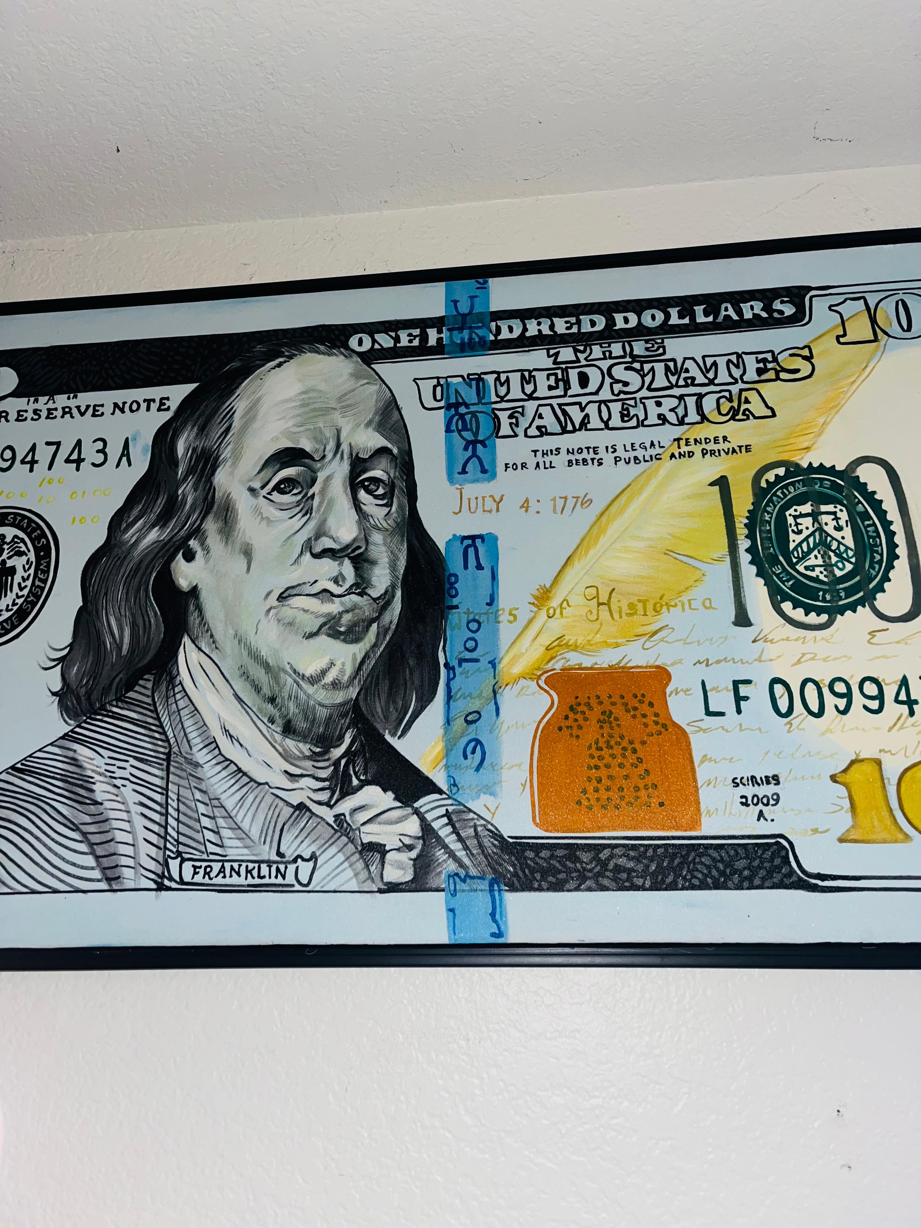               **ANNUAL SUPER SALE UNTIL JUNE 15TH ONLY**
*This Price Won't Be Repeated Again This Year-Take Advantage Of It*

Money Talks is the new series of artist Mauro Oliveira.

Highly labored one of a kind pieces, celebrating the dollar