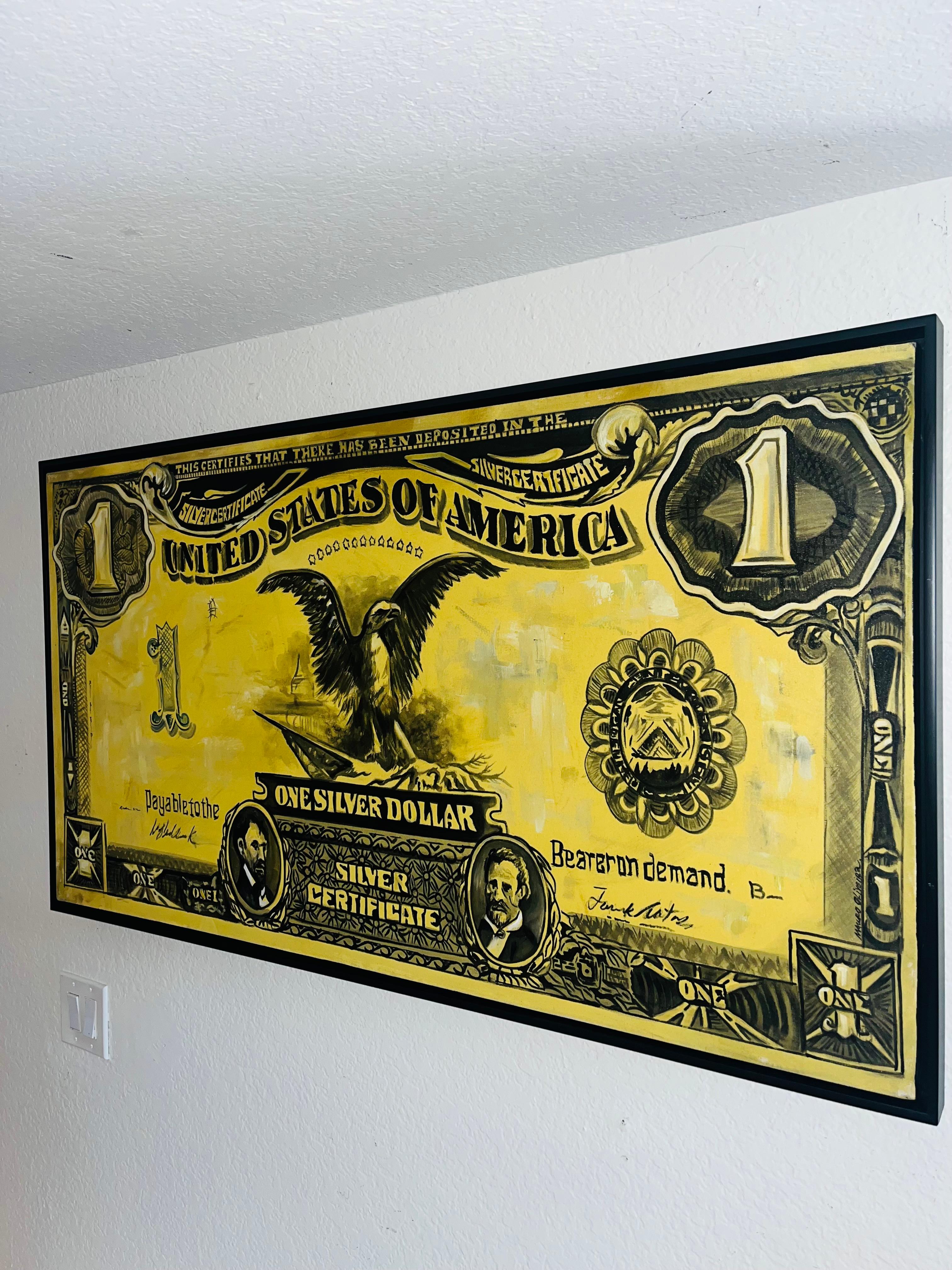 Money Talks V (Original Contemporary and one of a kind Masterpiece) - Pop Art Painting by Mauro Oliveira