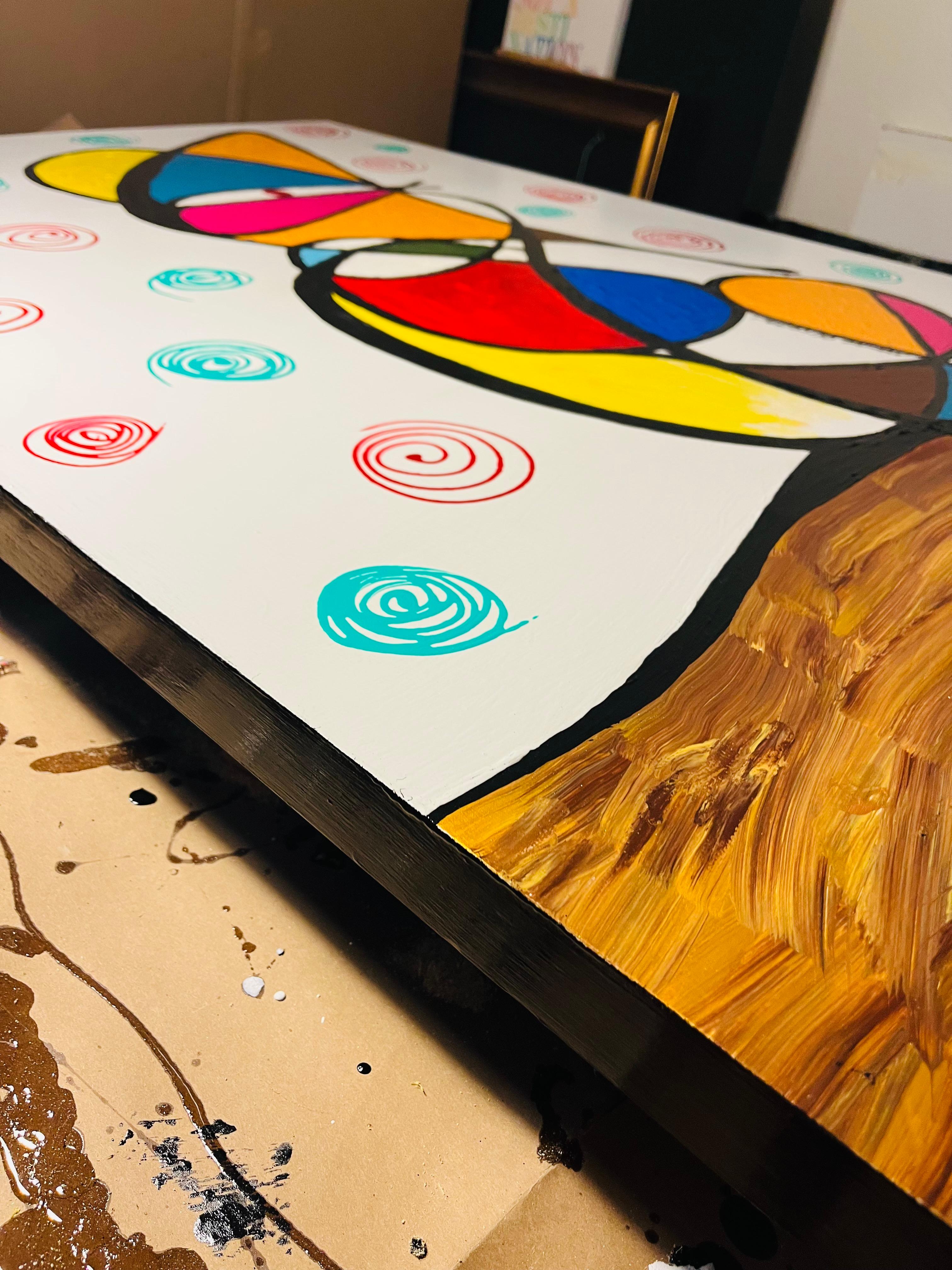 **LIMITED TIME SUPER SALE UNTIL MAY 31 - TAKE ADVANTAGE OF IT**

Ratatouille by Mauro Oliveira, signed. Abstract painting / acrylic paint on wood panel with a glossy varnish. Design comes from pure inspiration when the artist closes his eyes.

A