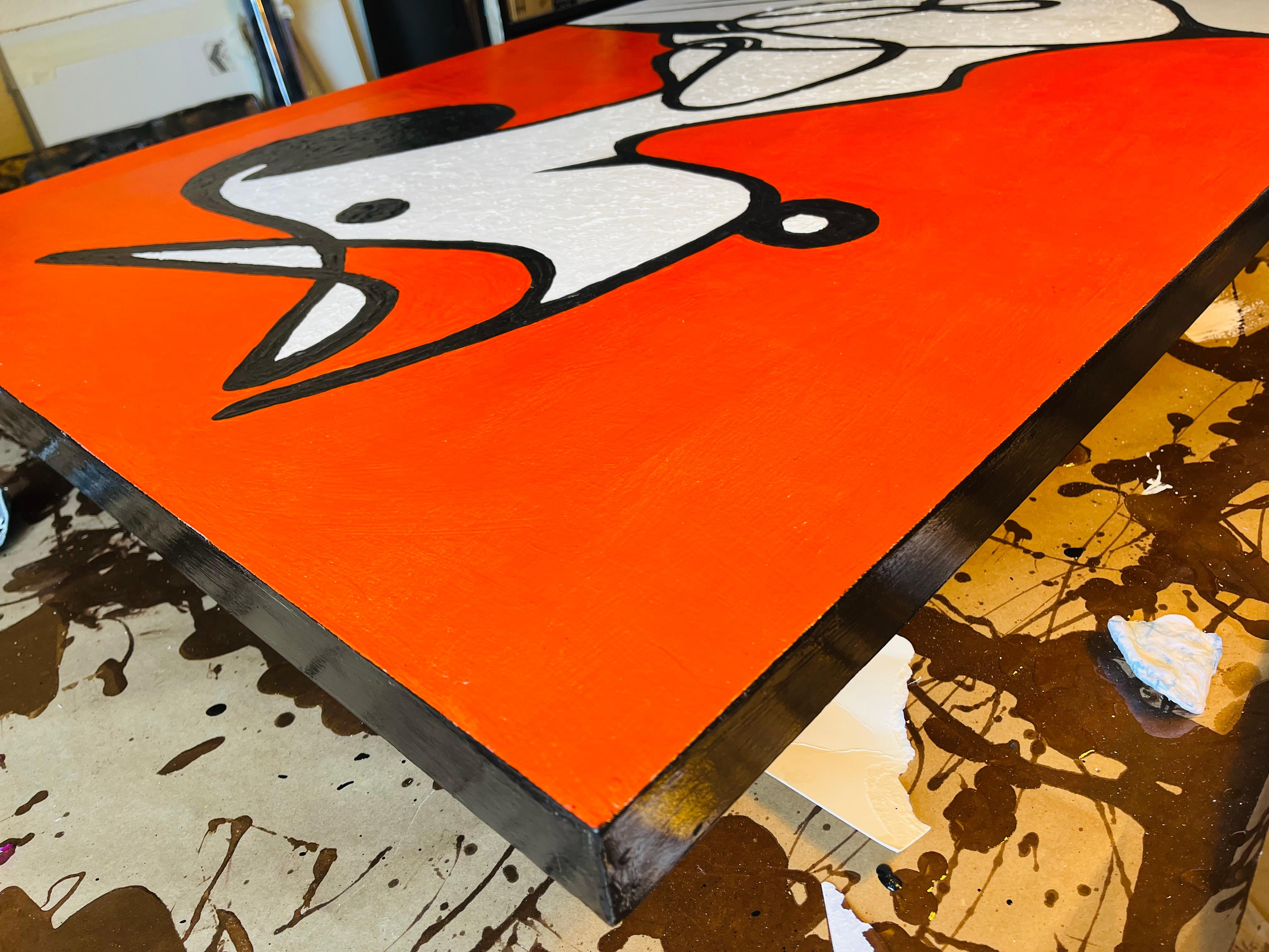 L'œuvre d'art originale de Speedy Snoopy sur panneau de bois en vente 9