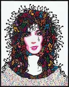 Cher The Music : impression sur toile en édition limitée au format 48 × 60, avec certificat d'authenticité.