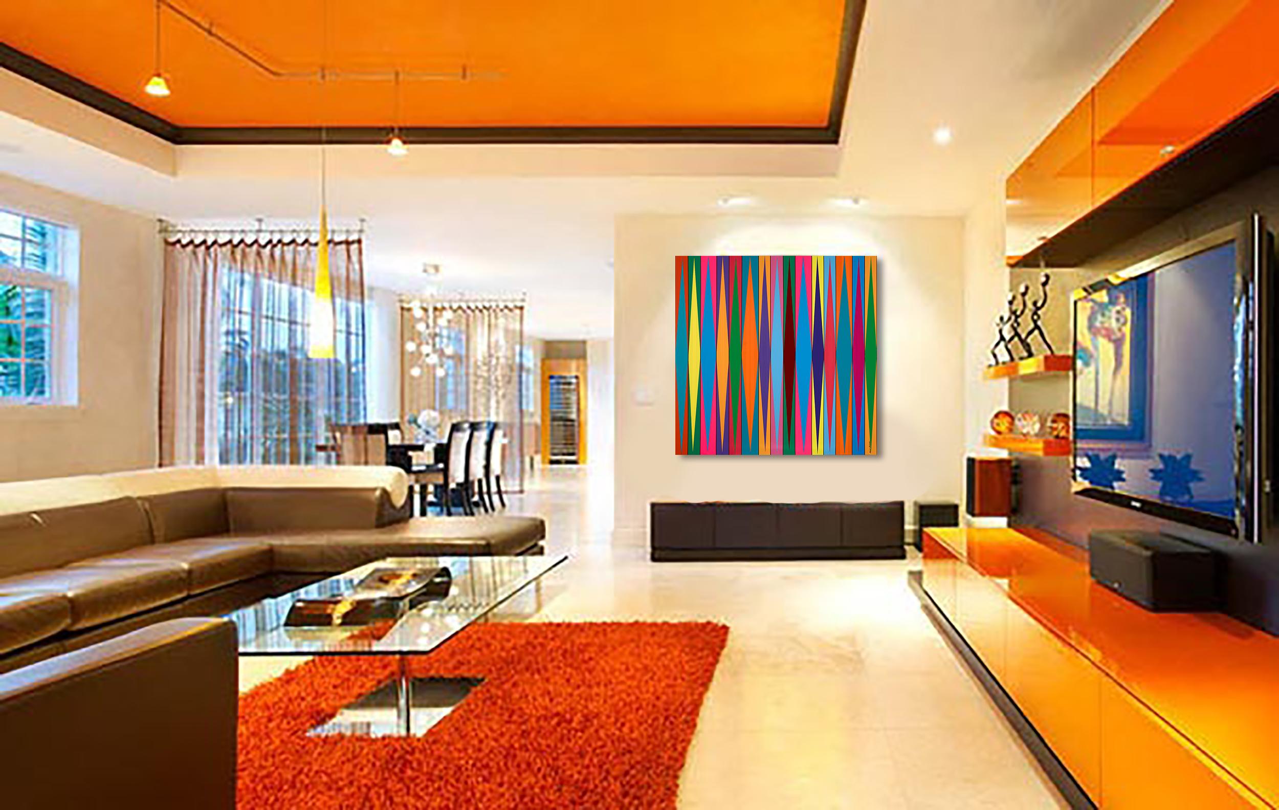 Cherokee I (Limited Edition Print) - Blue Abstract Print by Mauro Oliveira