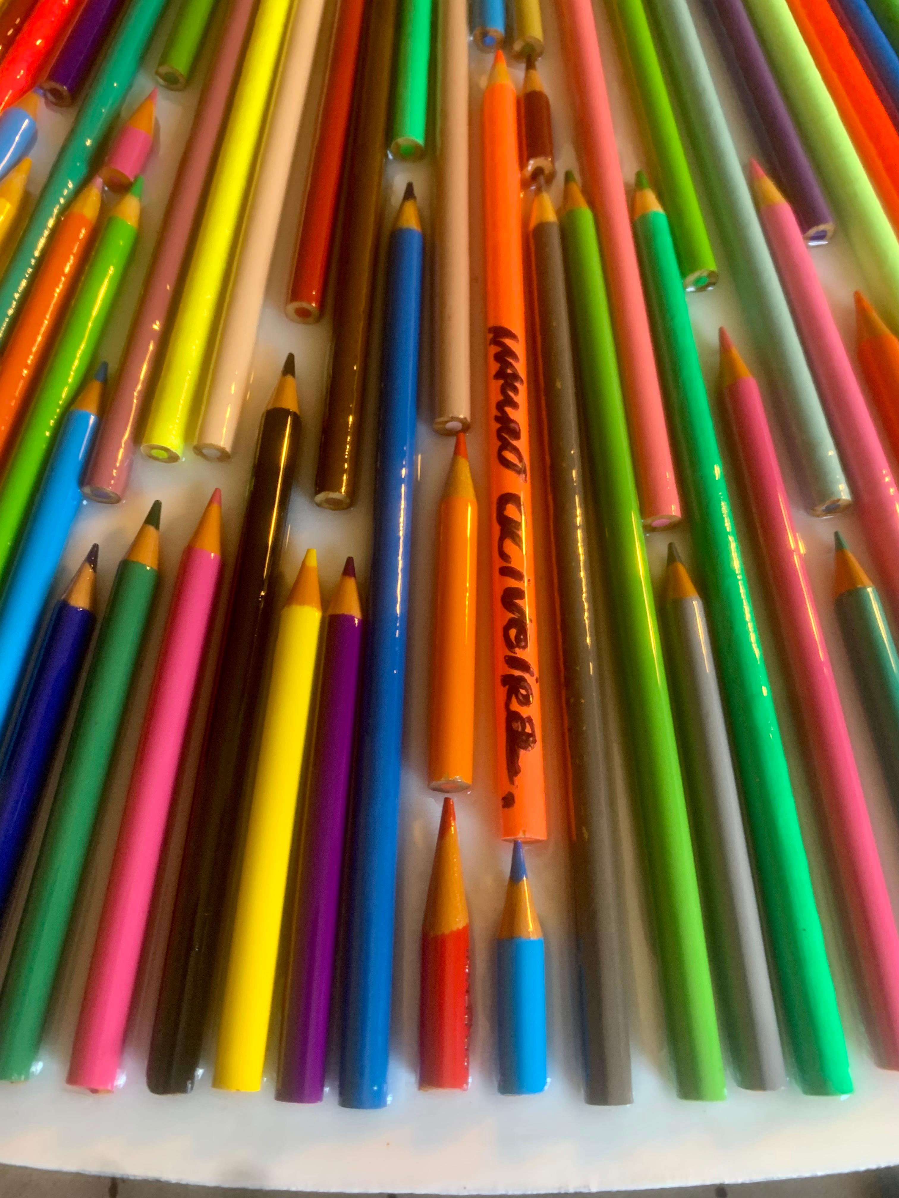 Arco iris de colores Epicentro II-Fondo blanco (Edición limitada impresa en lienzo) en venta 11