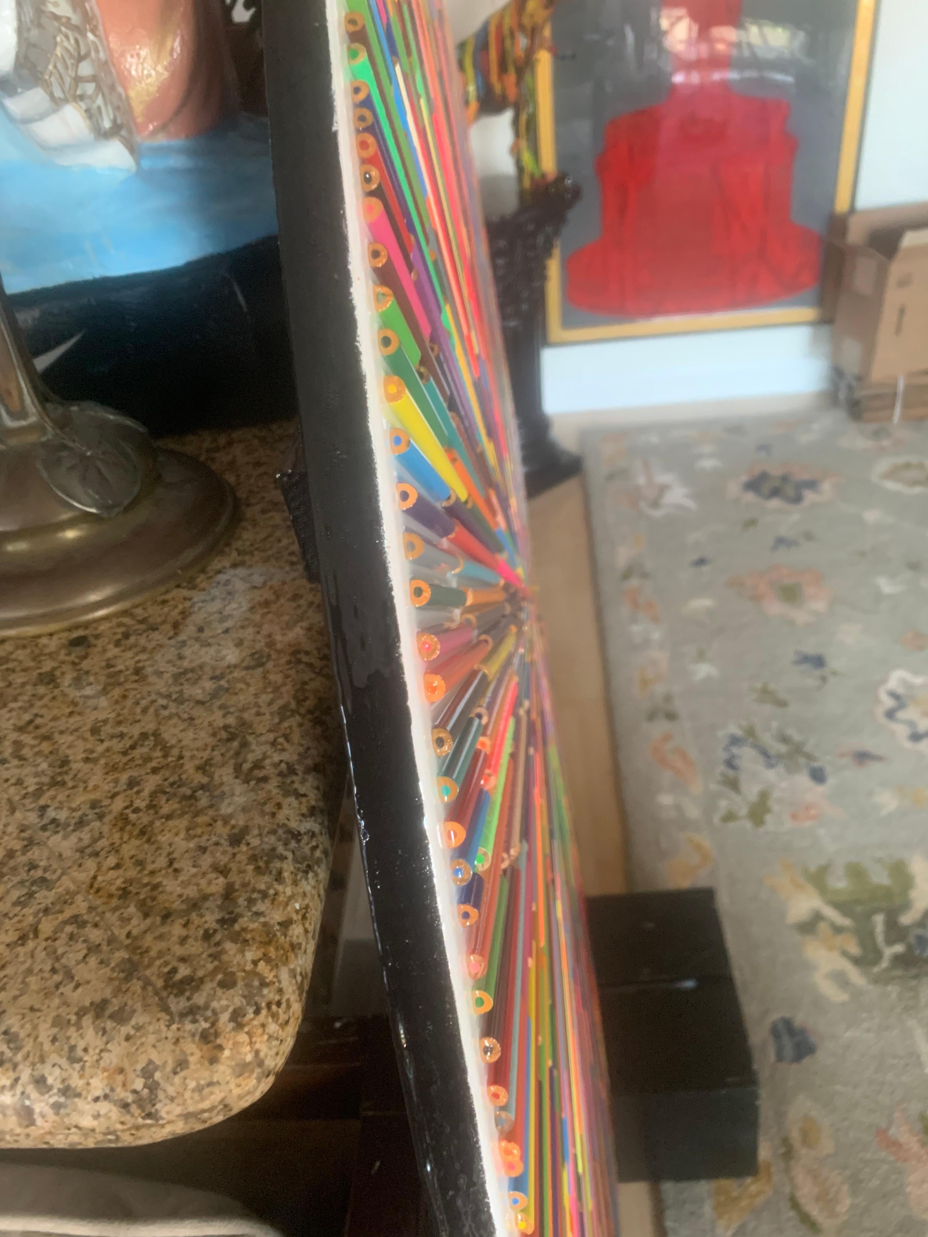 Arco iris de colores Epicentro II-Fondo blanco (Edición limitada impresa en lienzo) en venta 12