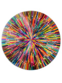 Arco iris de colores Epicentro II-Fondo blanco (Edición limitada impresa en lienzo)