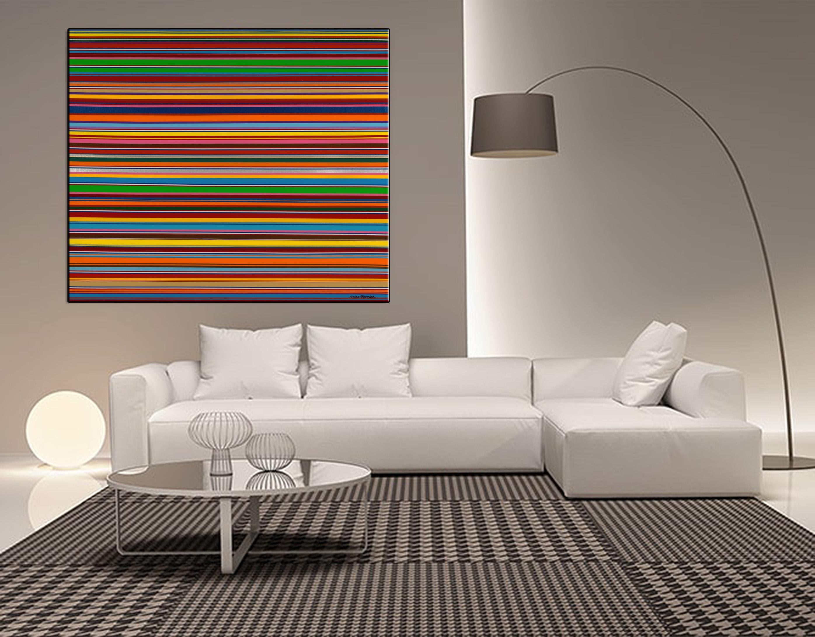 LLUVIA DE ARCO IRIS COLORIDA III (Edición limitada de sólo 30 copias) - Abstract Print Negro de Mauro Oliveira