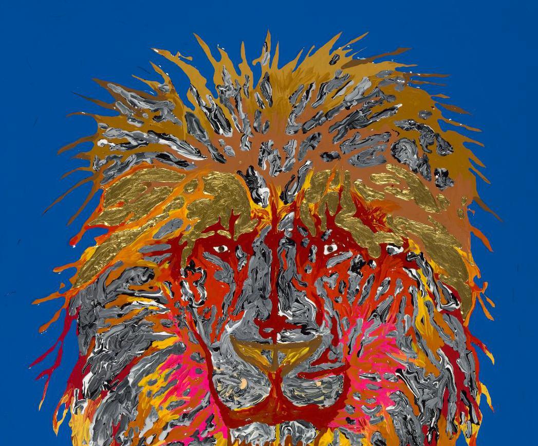 Fenix Lion (édition limitée de seulement 30 tirages sur toile) - Abstrait Print par Mauro Oliveira