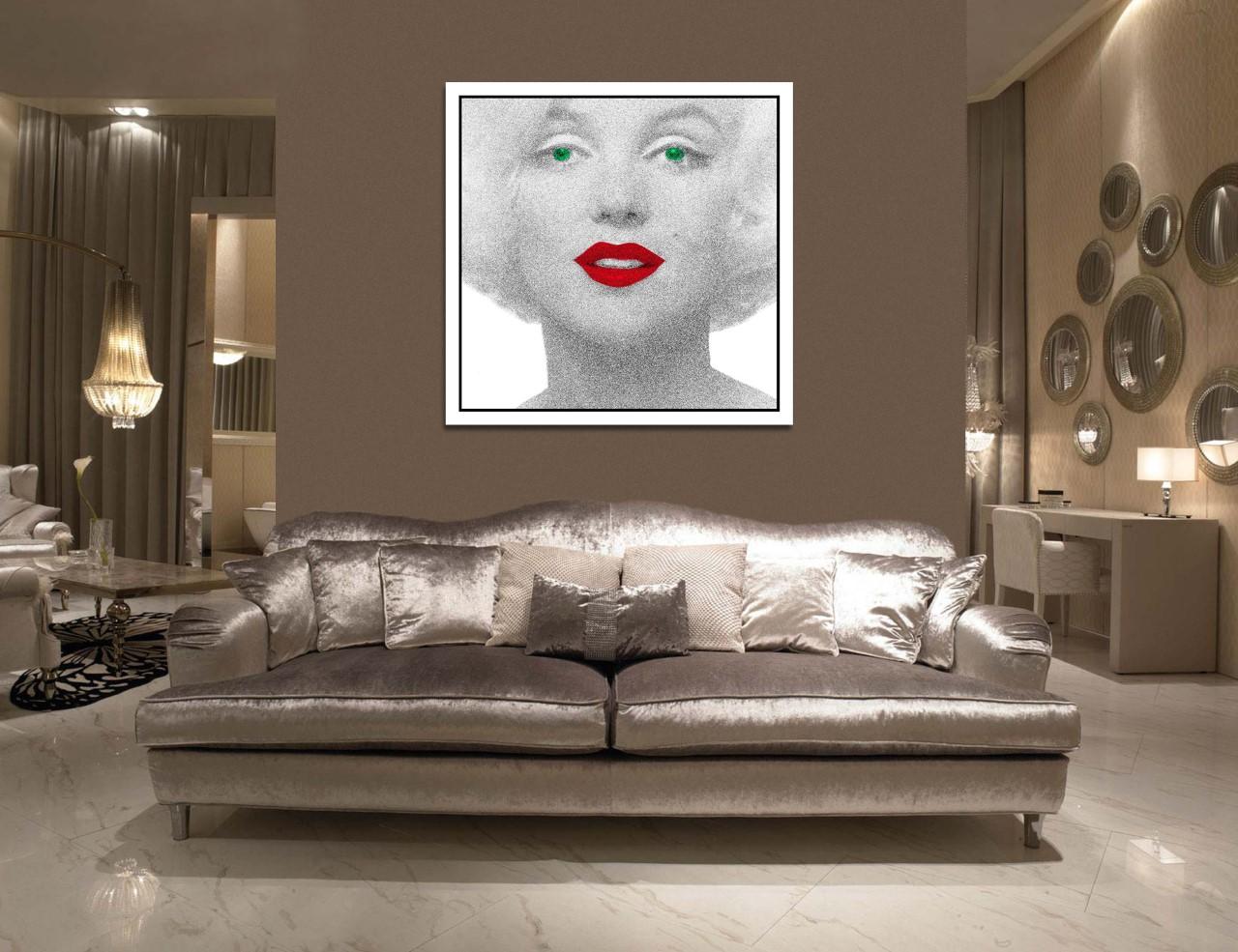 Forever Marilyn I (Limited Edition Print) - Gray Portrait Print by Mauro Oliveira