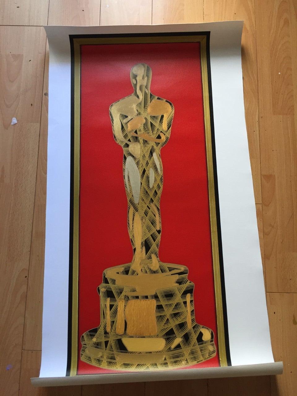 Golden Oscar (Druck in limitierter Auflage) (Schwarz), Print, von Mauro Oliveira