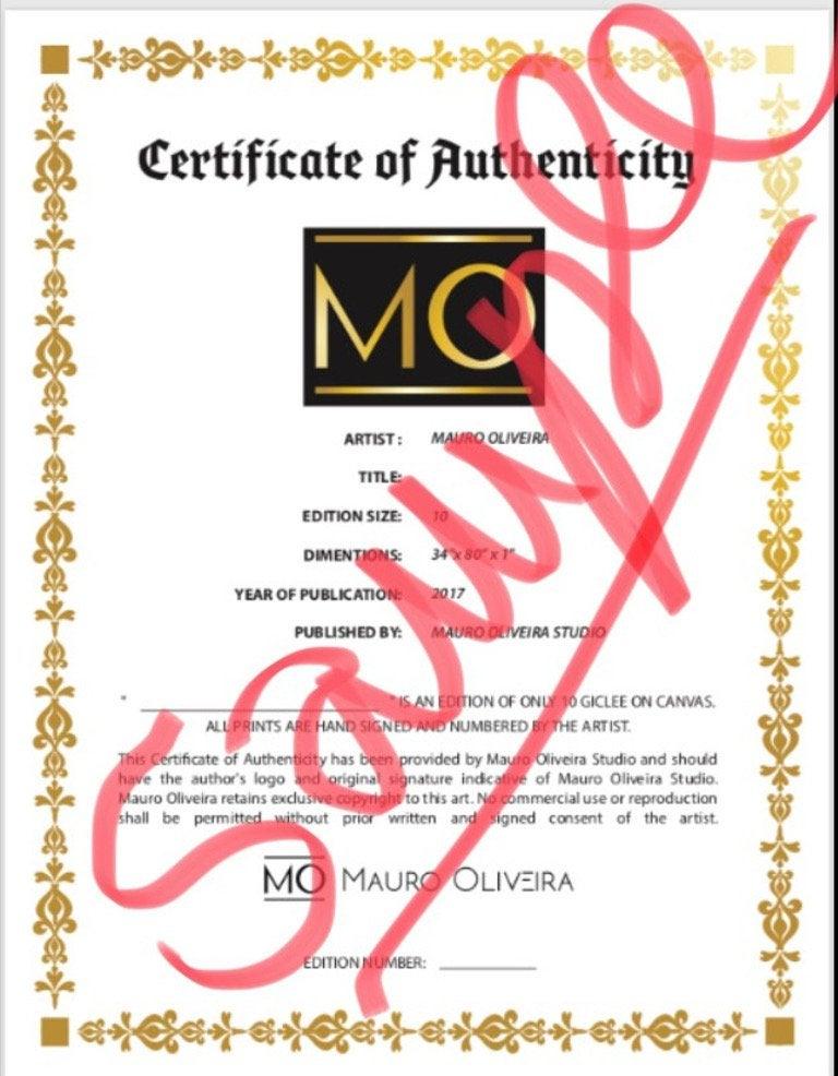 Celebra l'Academy in questa serie originale e limitata di opere d'arte sugli Oscar di Mauro Oliveira. 

Edizione limitata di 30 stampe Giclee di qualità museale su CARTA, firmate e numerate dall'artista. I tempi di stampa sono di 1 settimana. 

È