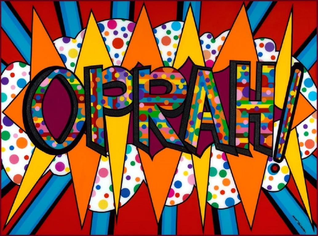 Celebrating Oprah with this unique series by Mauro Oliveira. The colorful approach represents all the people Oprah has touched positively during her blessed life.

**IMPORTANT: This is a Limited edition of 50 museum quality prints on CANVAS, signed
