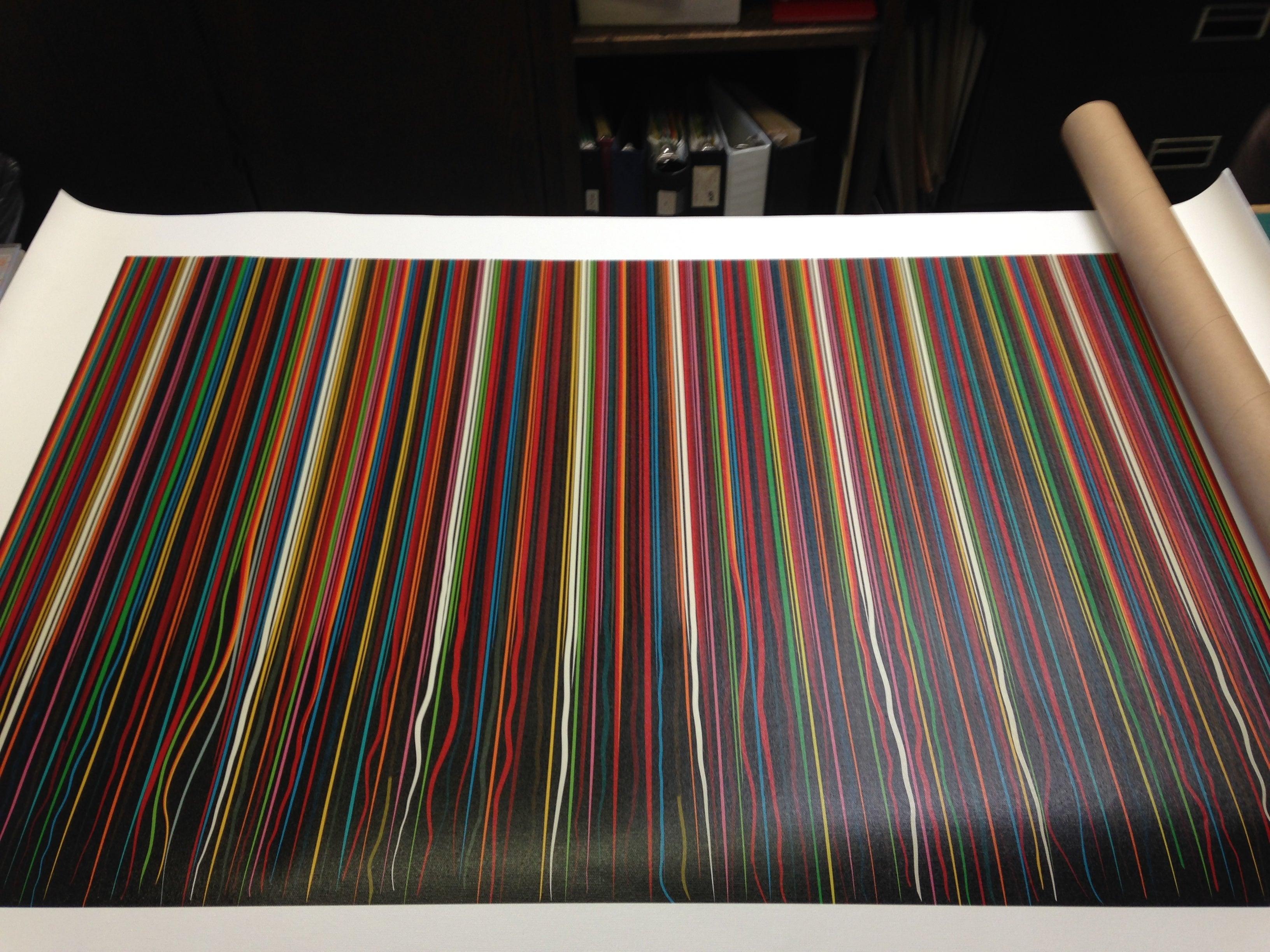 Rainbow Rain IV (Limitierte Auflage) (Geometrische Abstraktion), Print, von Mauro Oliveira