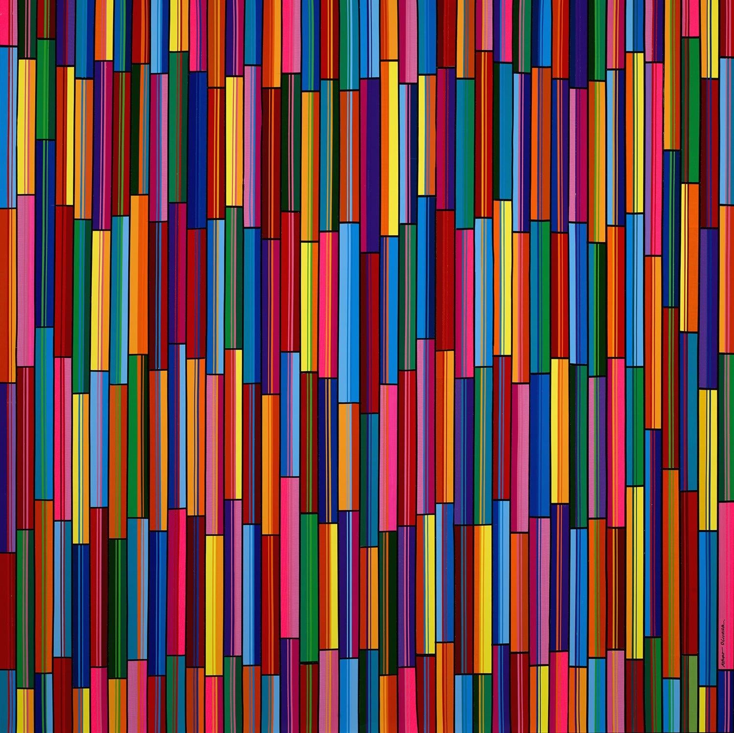 Mauro Oliveira Abstract Print - Rainbow Storm I (Limited Edition Print)