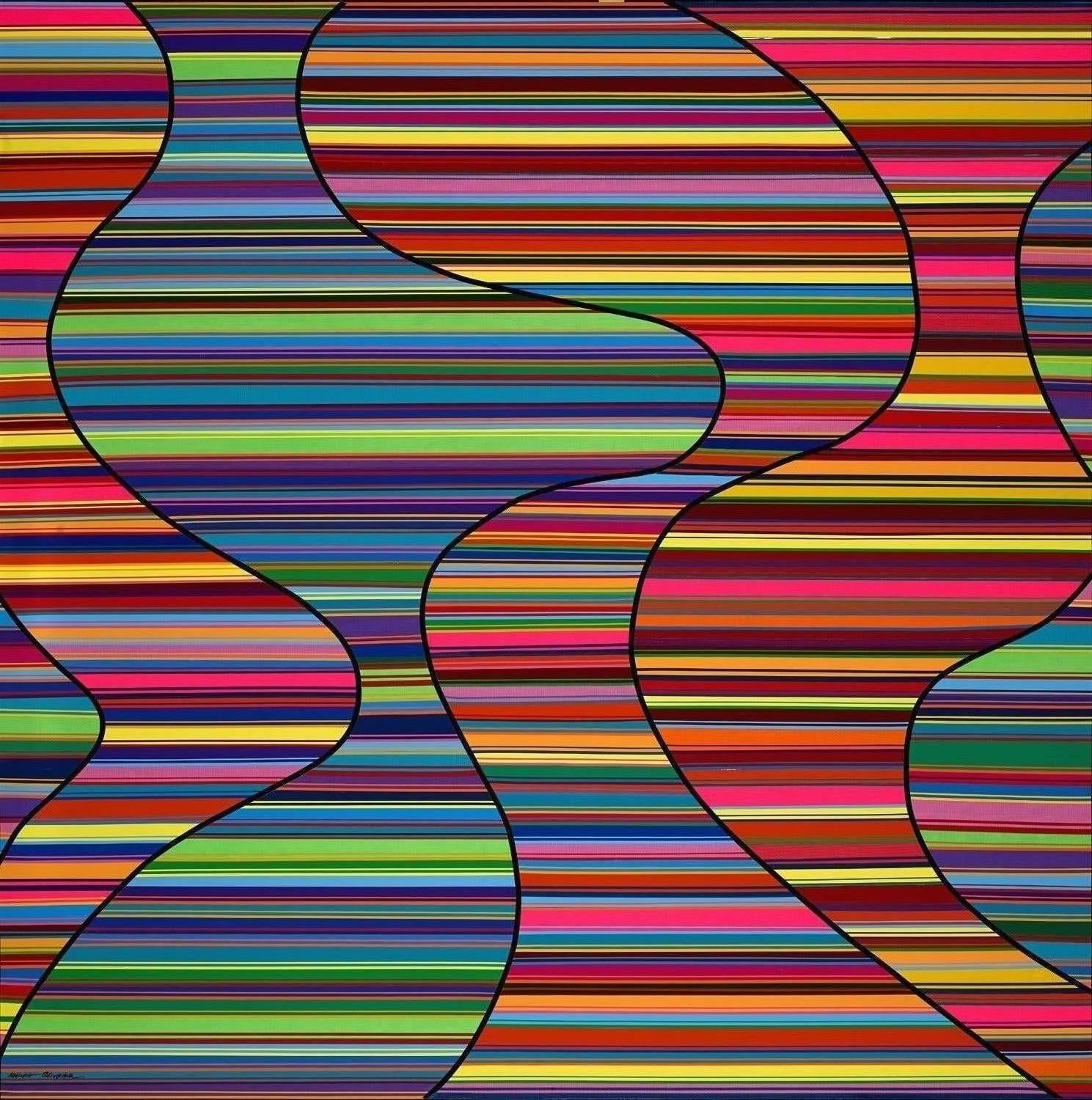 Mauro Oliveira Abstract Print - Rainbow Waves II (Limited Edition Print)