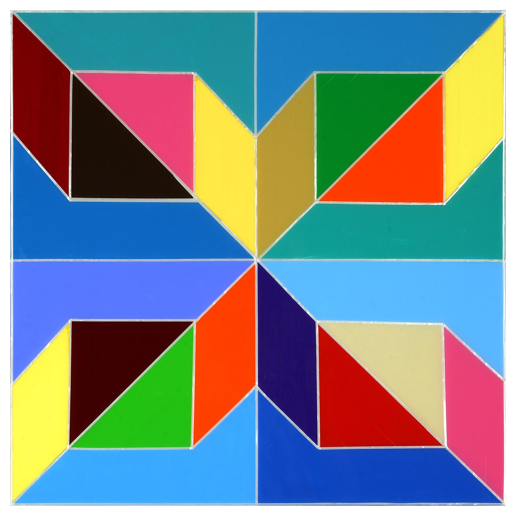 Abstract Print Mauro Oliveira - San Francisco Alamo Square ! (Édition limitée de 30 tirages sur toile)