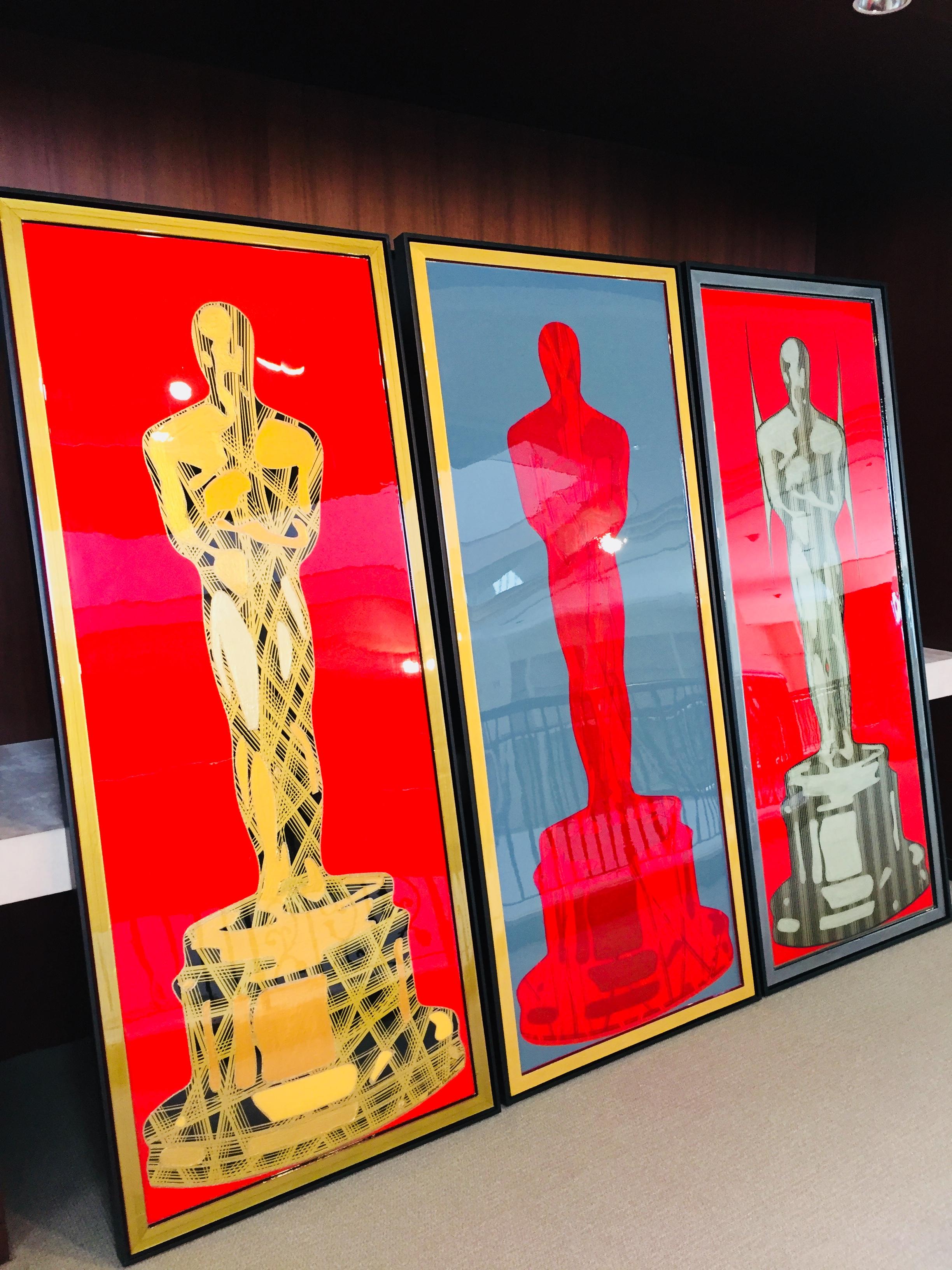 One of 2 SUNNY Oscar series by Mauro Oliveira found an amazing state in the Hollywood Hills, Ca. You can also have your own limited edition or order and original. 

Celebrating the Academy in this original and limited Oscar art series by Mauro